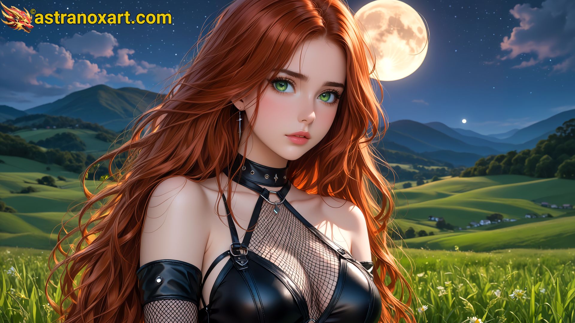 Amazing Young Female  at  - Download Free 4K Wallpaper Fantasy wallpaper with  Eyes and  Hair.