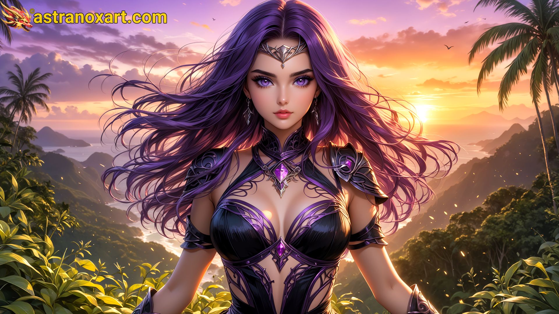 Amazing Young Female  at  - Download Free 4K Wallpaper Fantasy wallpaper with  Eyes and  Hair.