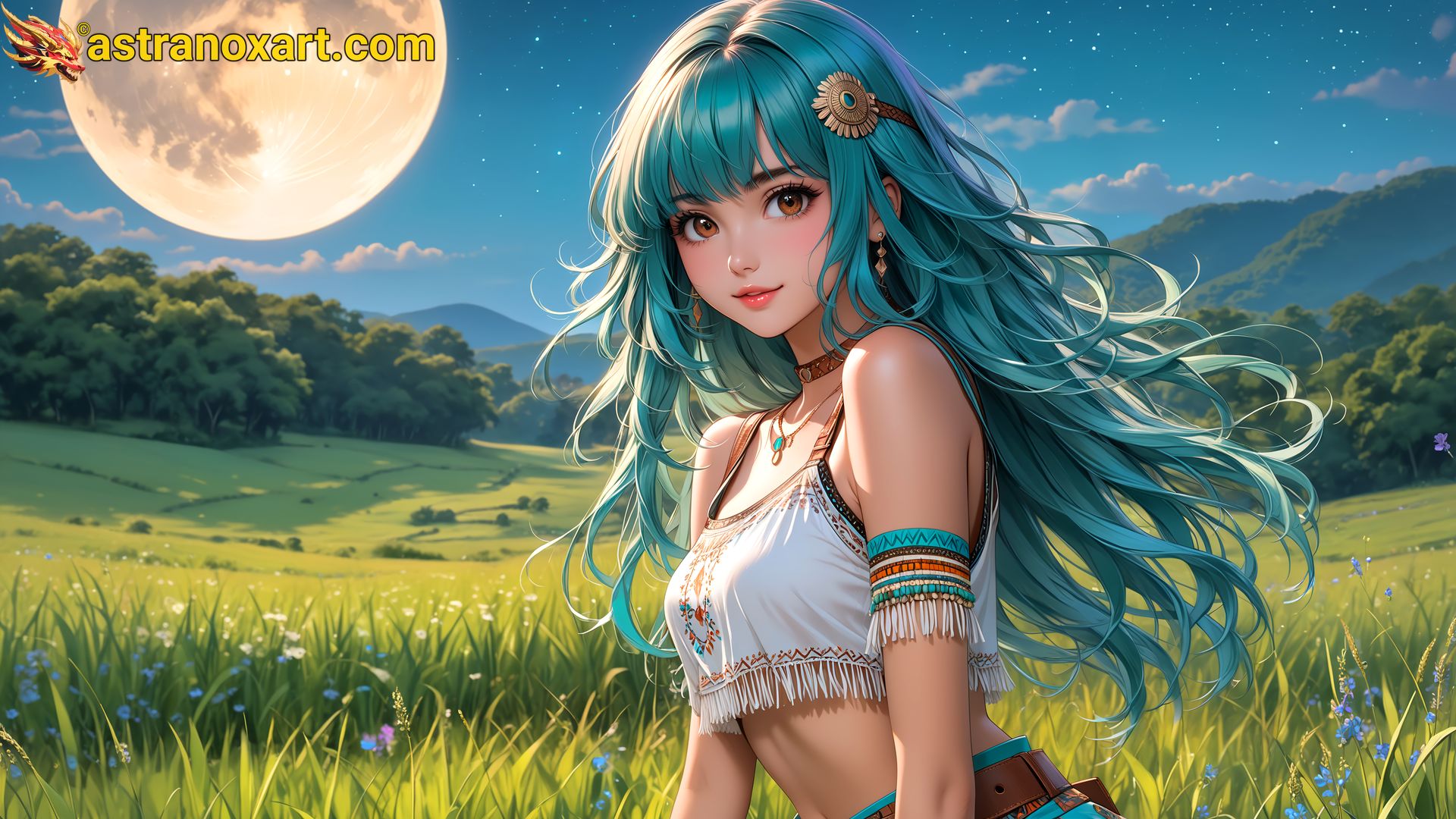 Amazing Young Female  at  - Download Free 4K Wallpaper Fantasy wallpaper with  Eyes and  Hair.