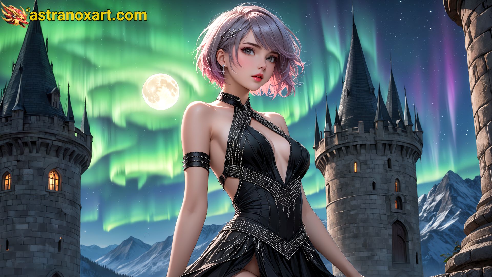 Amazing Young Female  at  - Download Free 4K Wallpaper Fantasy wallpaper with  Eyes and  Hair.