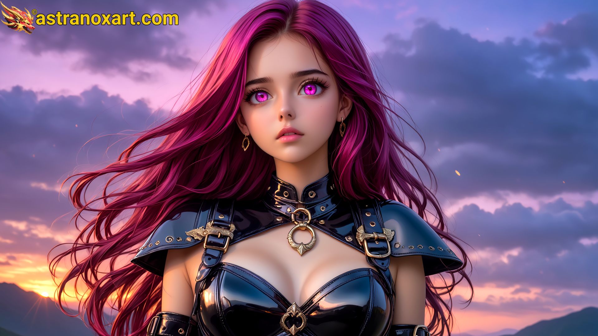 Amazing Young Female  at  - Download Free 4K Wallpaper Fantasy wallpaper with  Eyes and  Hair.