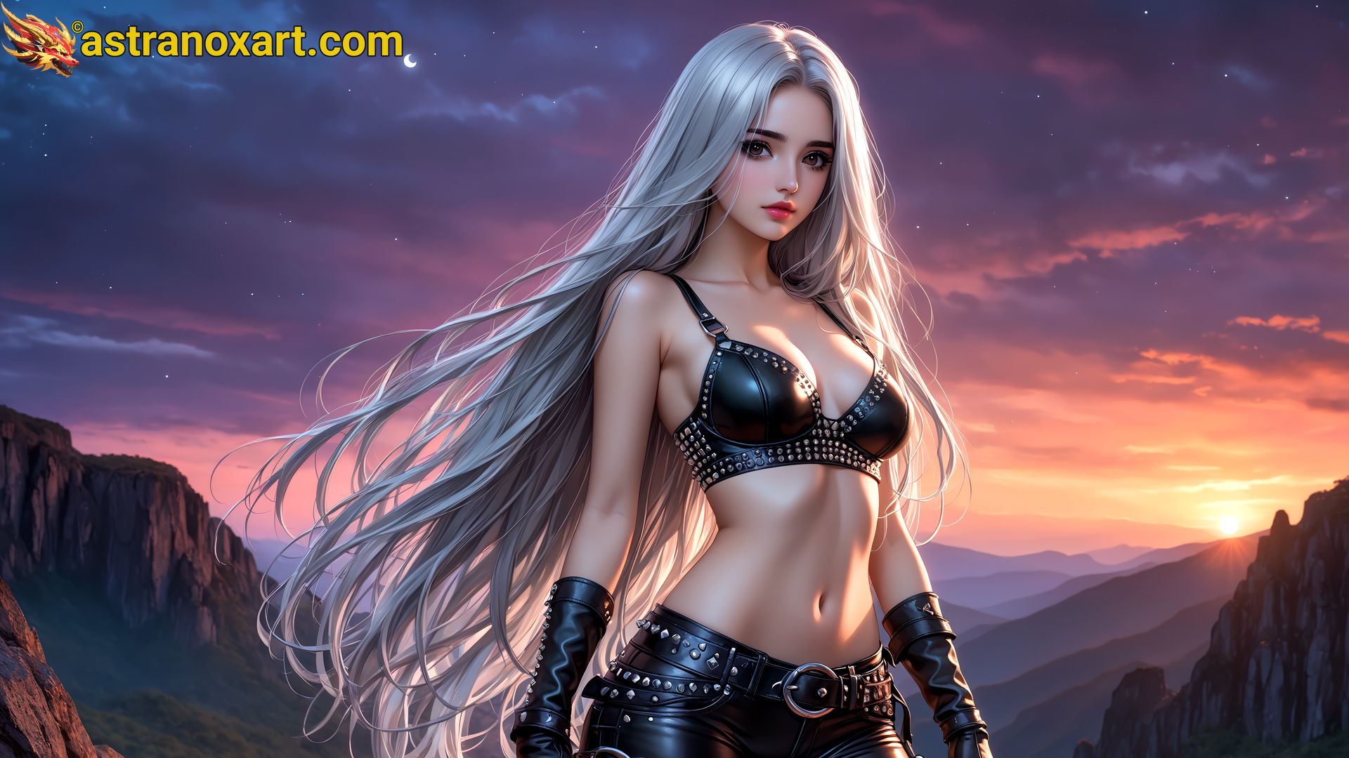 Amazing Young Female  at  - Download Free 4K Wallpaper Fantasy wallpaper with  Eyes and  Hair.