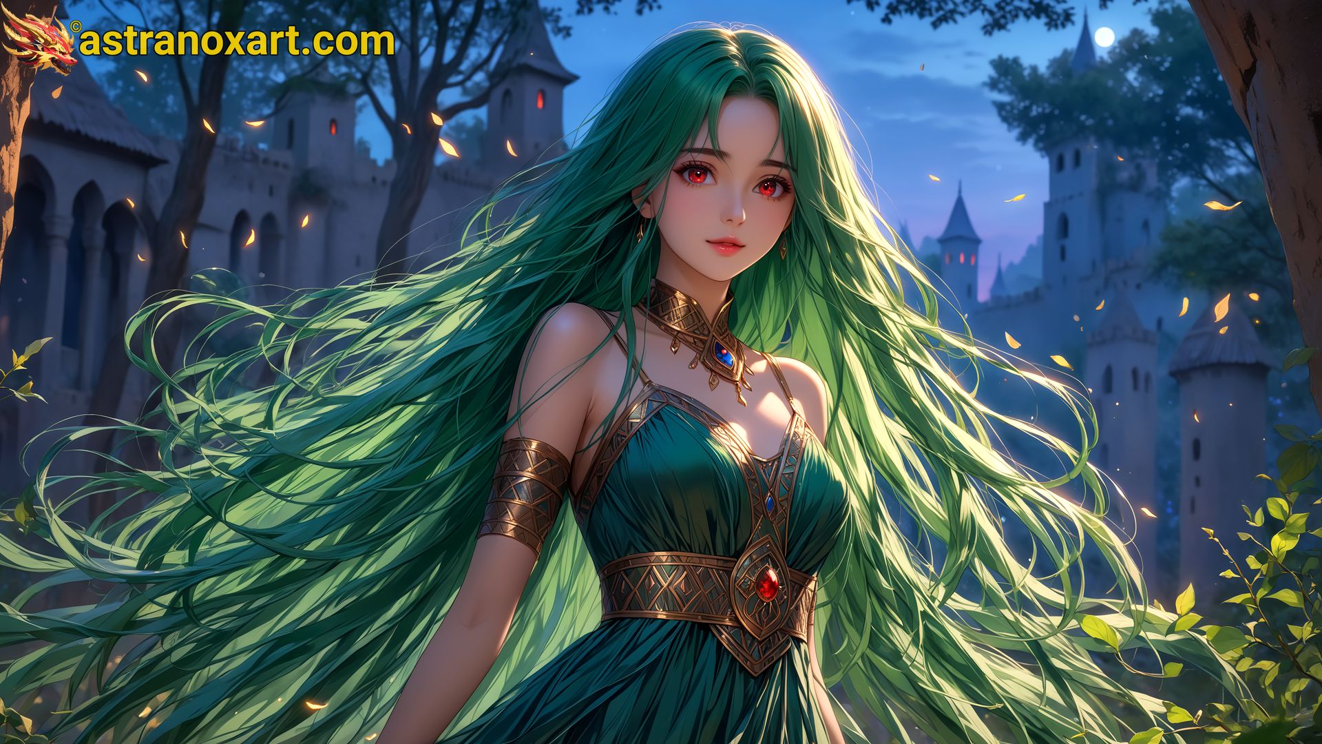 Amazing Young Female  at  - Download Free 4K Wallpaper Fantasy wallpaper with  Eyes and  Hair.