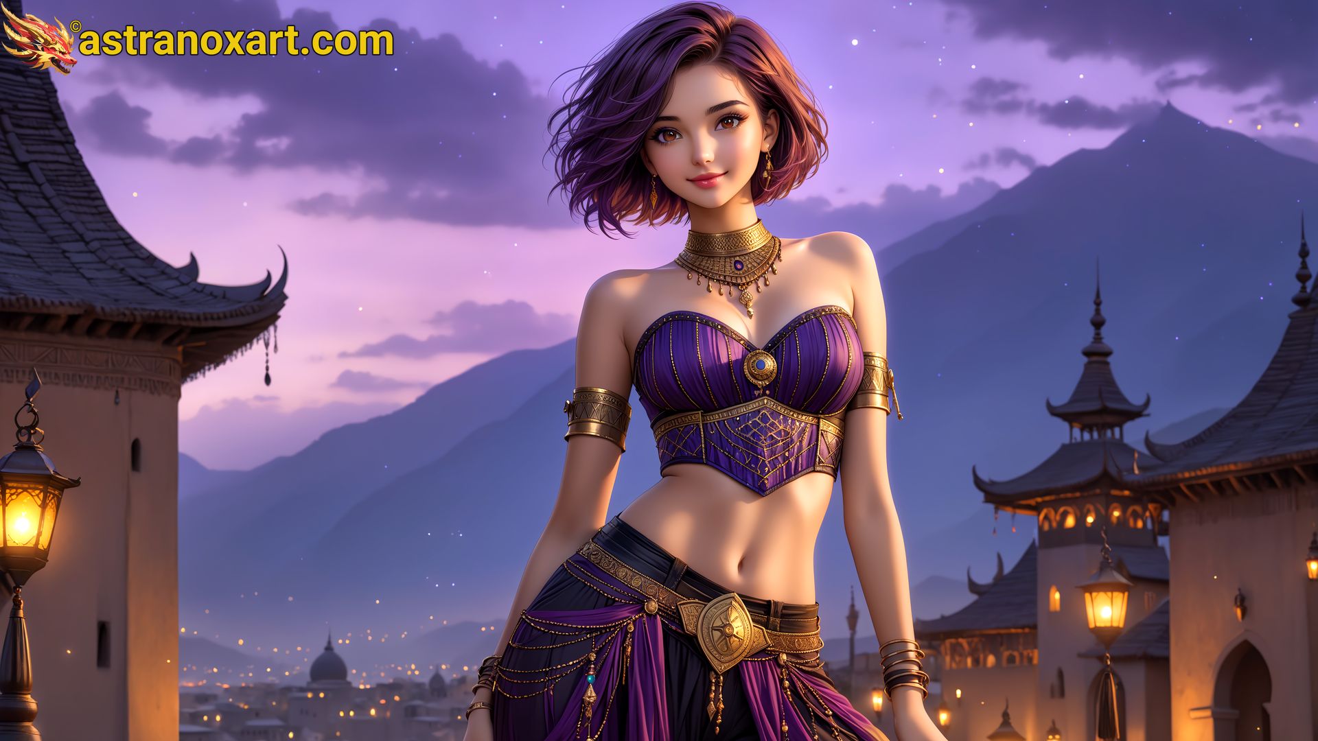 Amazing Young Female  at  - Download Free 4K Wallpaper Fantasy wallpaper with  Eyes and  Hair.