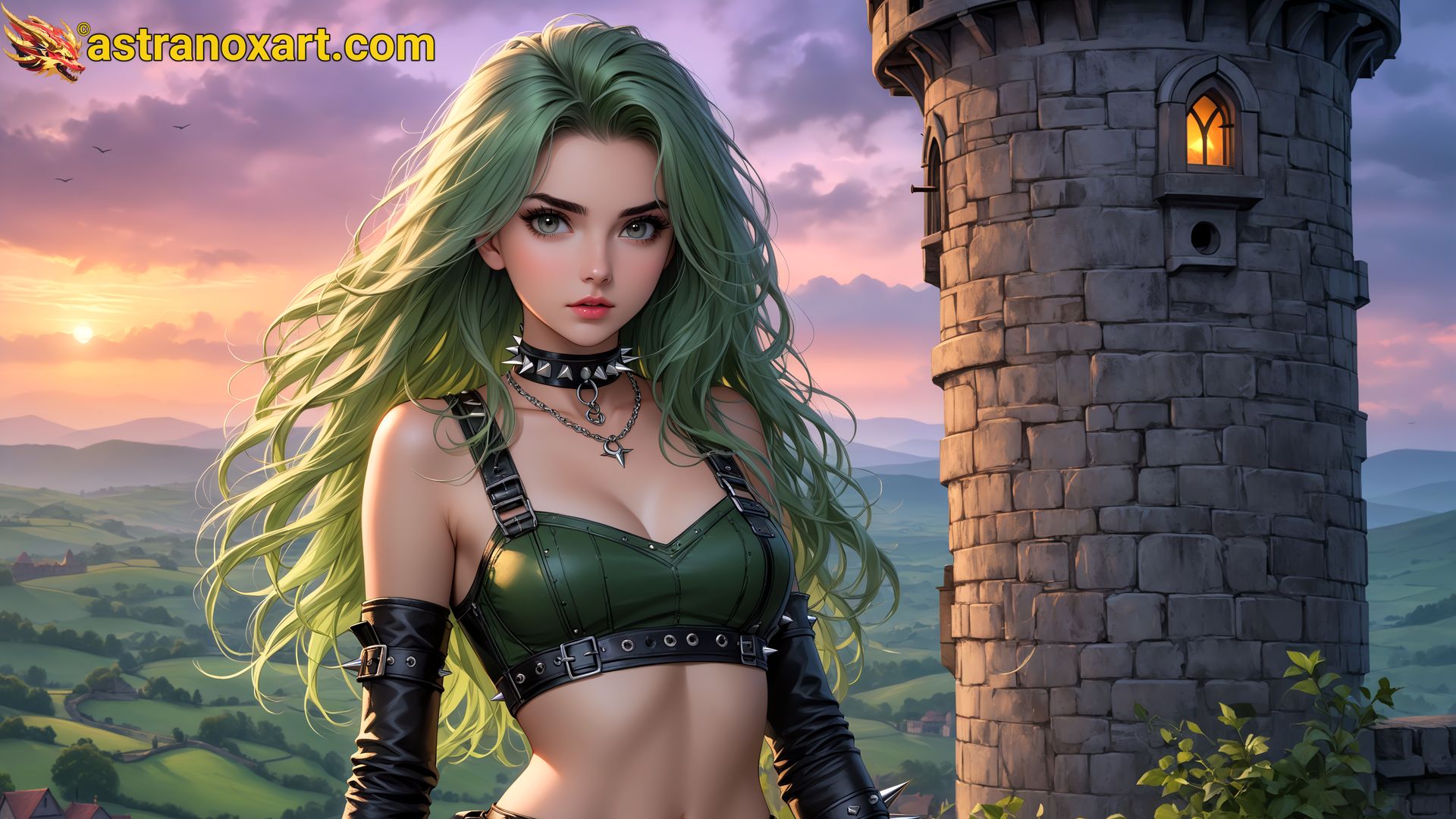 Amazing Young Female  at  - Download Free 4K Wallpaper Fantasy wallpaper with  Eyes and  Hair.