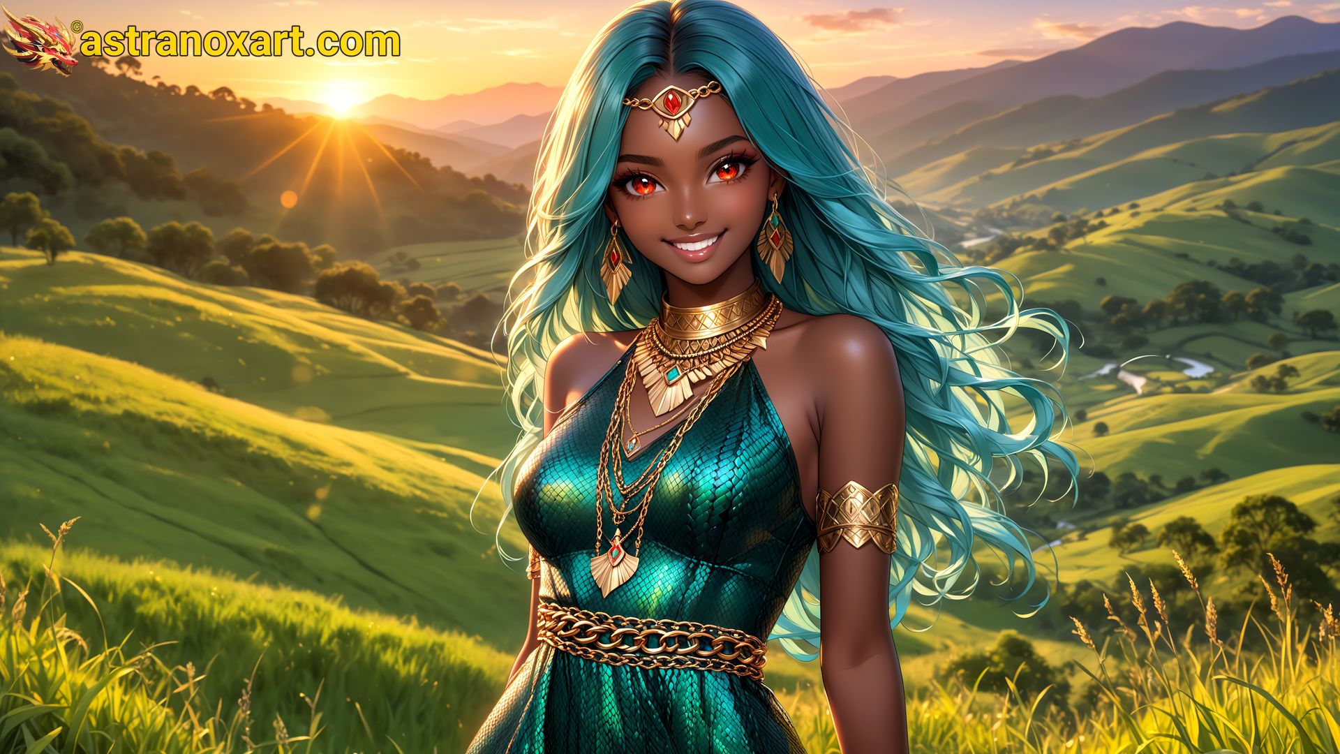 Amazing Young Female  at  - Download Free 4K Wallpaper Fantasy wallpaper with  Eyes and  Hair.