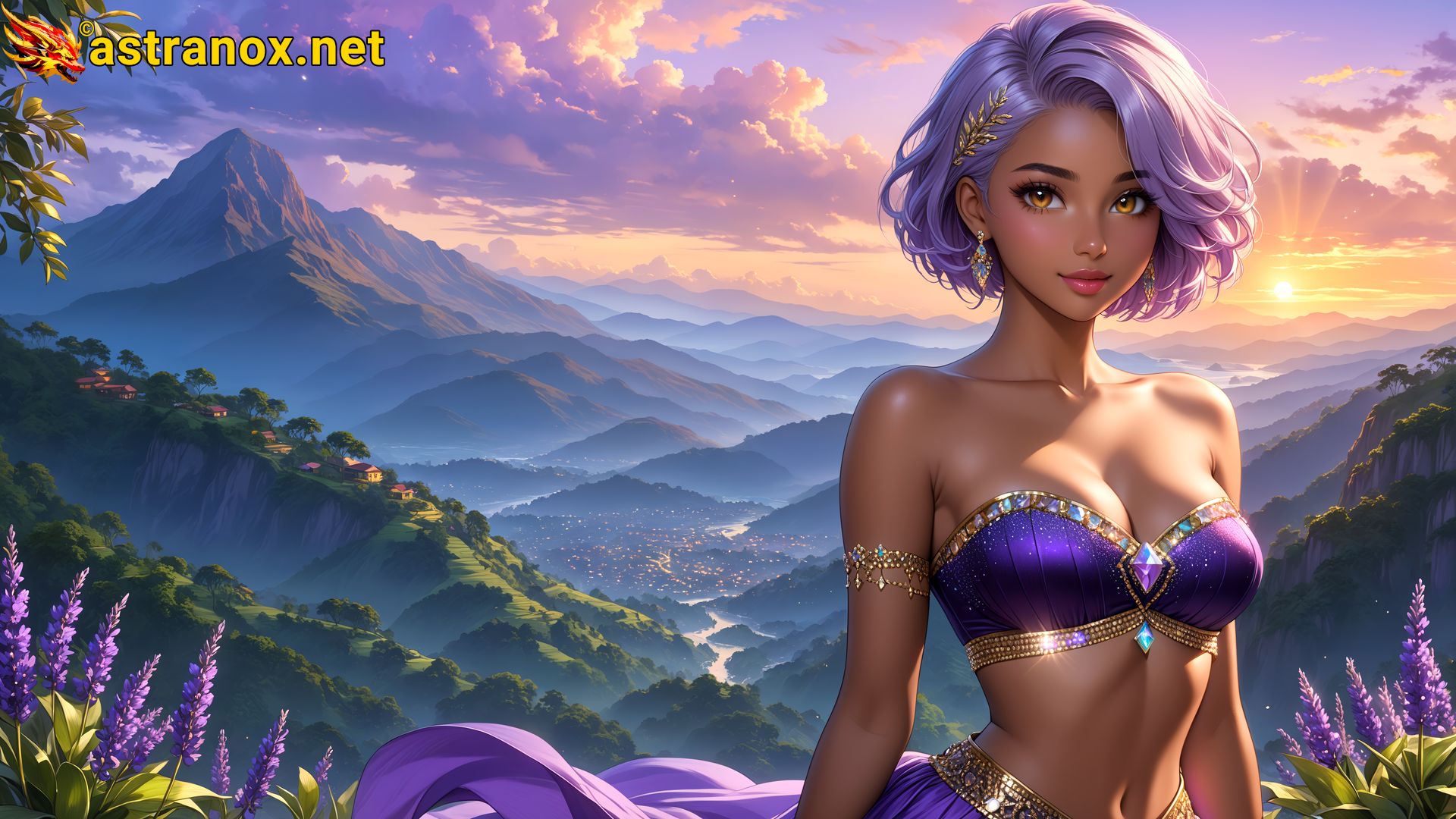 Amazing Young Female  at  - Download Free 4K Wallpaper Fantasy wallpaper with  Eyes and  Hair.