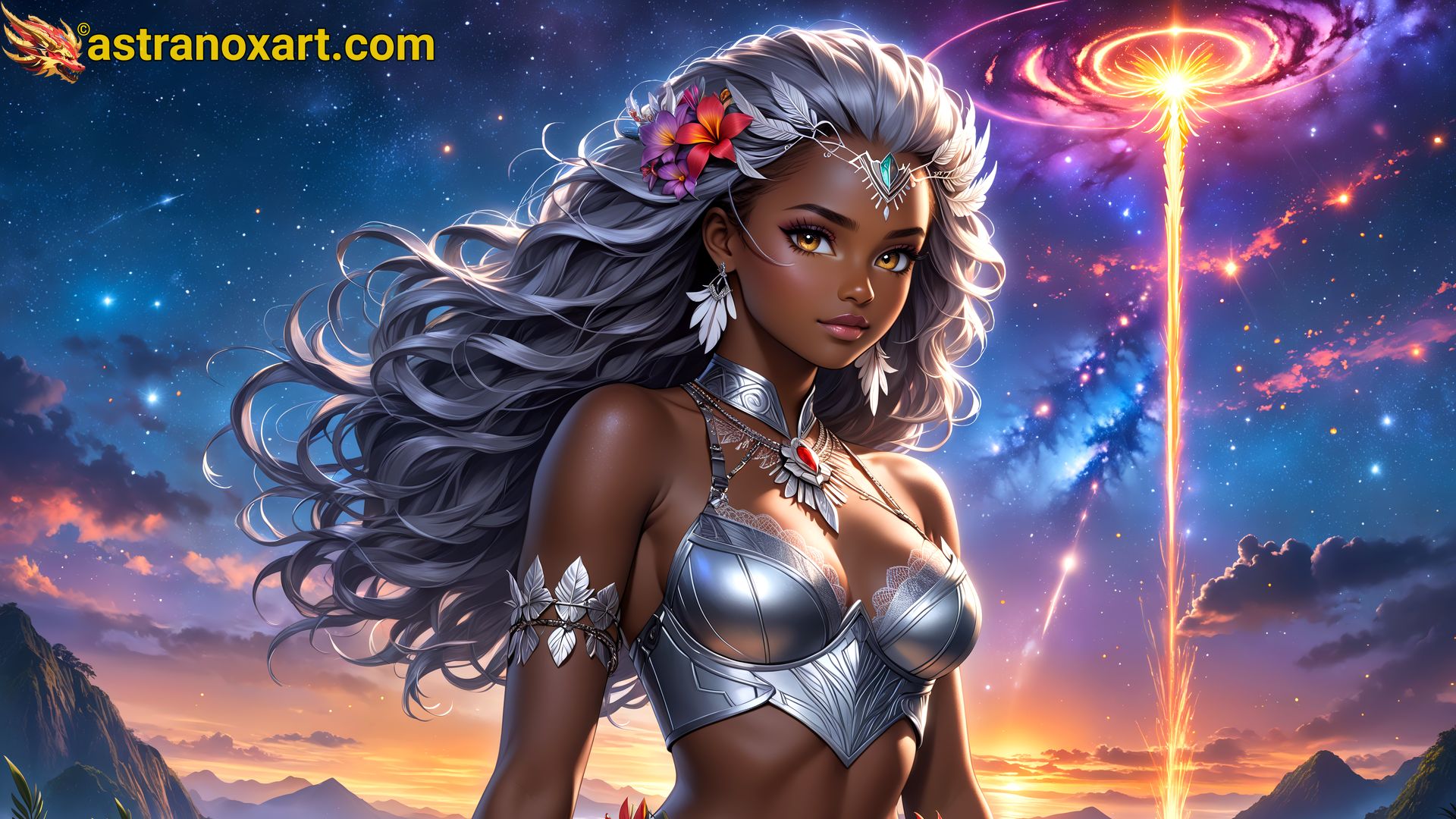 Amazing Young Female  at  - Download Free 4K Wallpaper Fantasy wallpaper with  Eyes and  Hair.