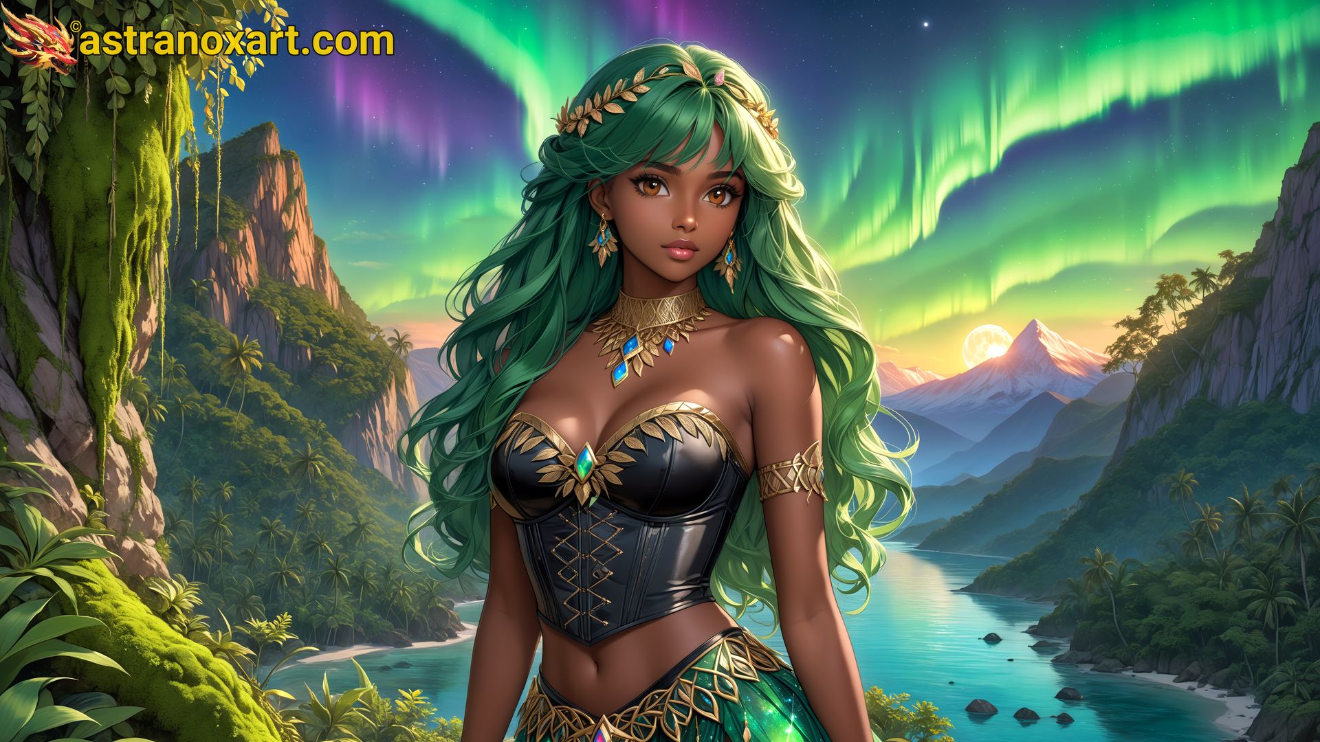 Amazing Young Female  at  - Download Free 4K Wallpaper Fantasy wallpaper with  Eyes and  Hair.