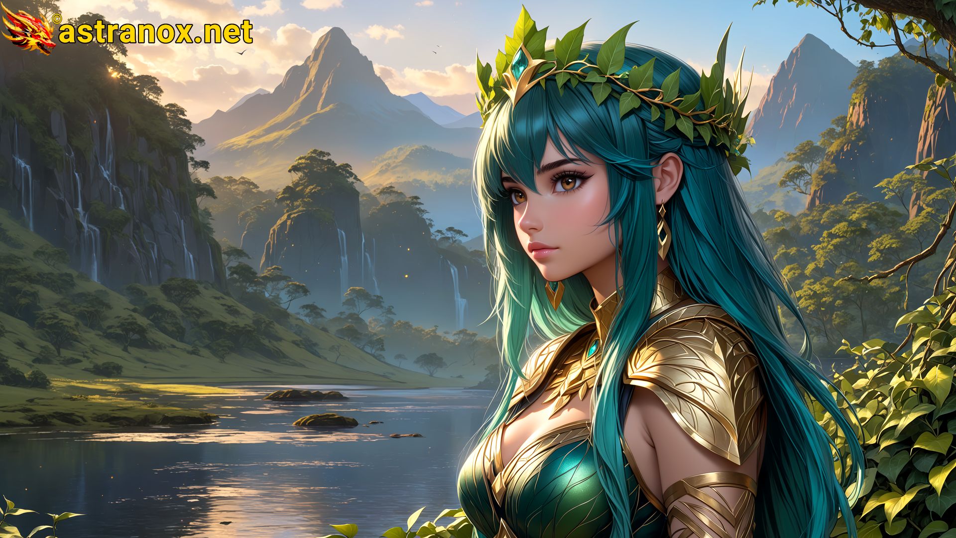 Amazing Young Female  at  - Download Free 4K Wallpaper Fantasy wallpaper with  Eyes and  Hair.