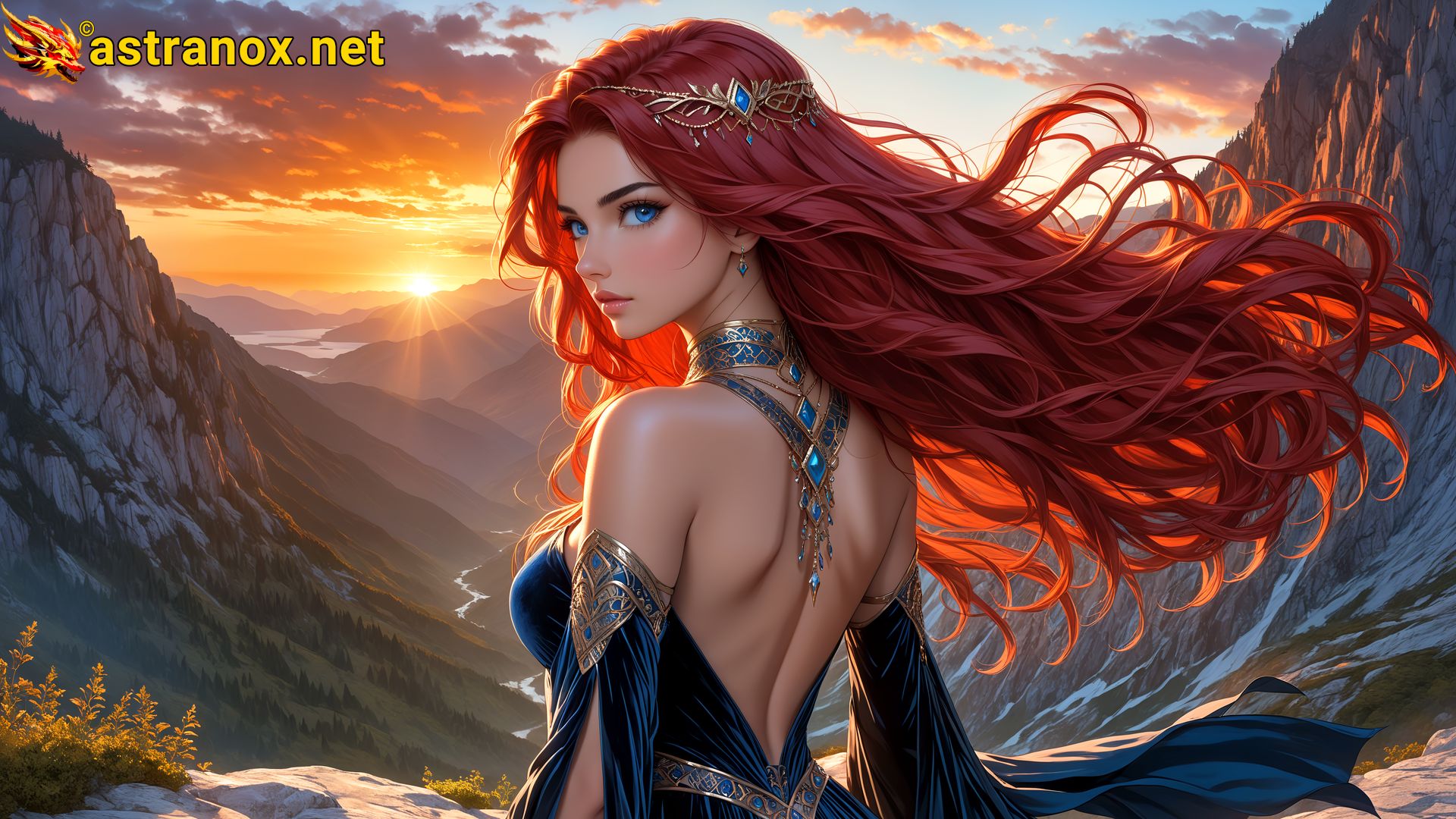 Amazing Young Female  at  - Download Free 4K Wallpaper Fantasy wallpaper with  Eyes and  Hair.