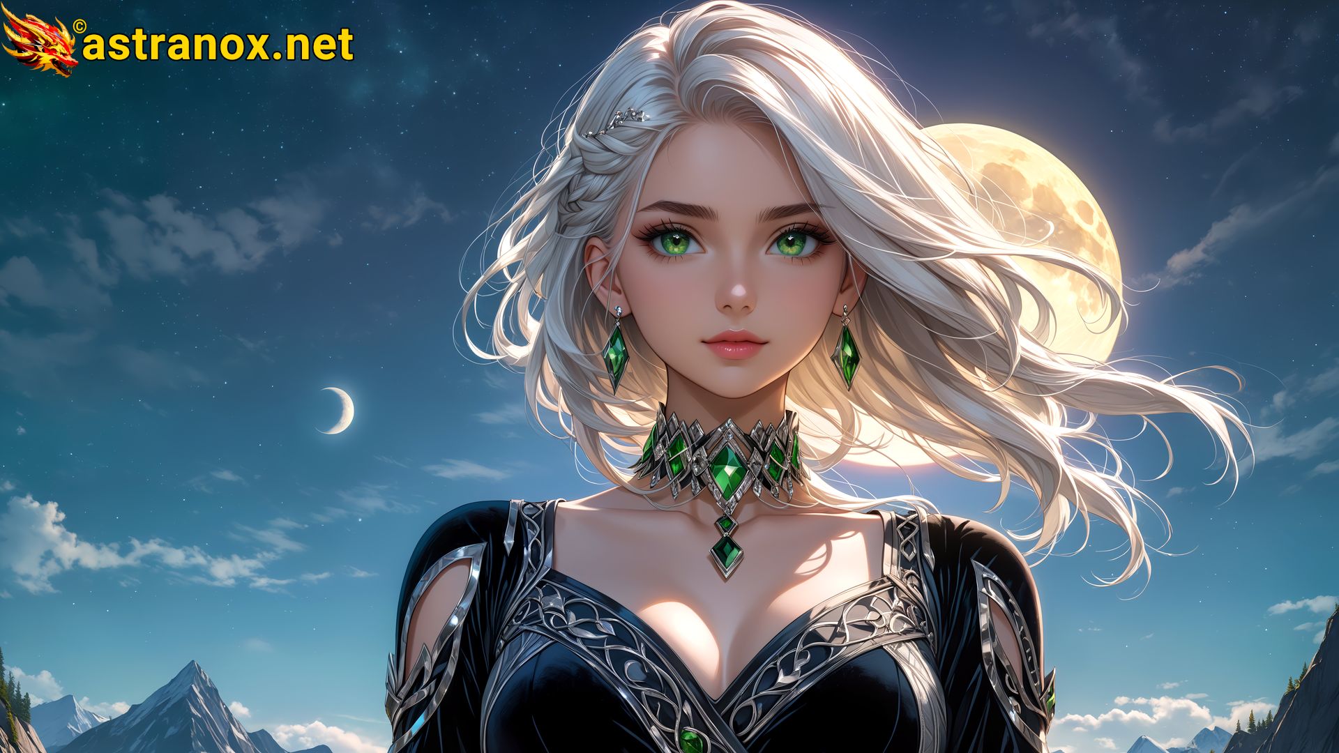 Amazing Young Female  at  - Download Free 4K Wallpaper Fantasy wallpaper with  Eyes and  Hair.