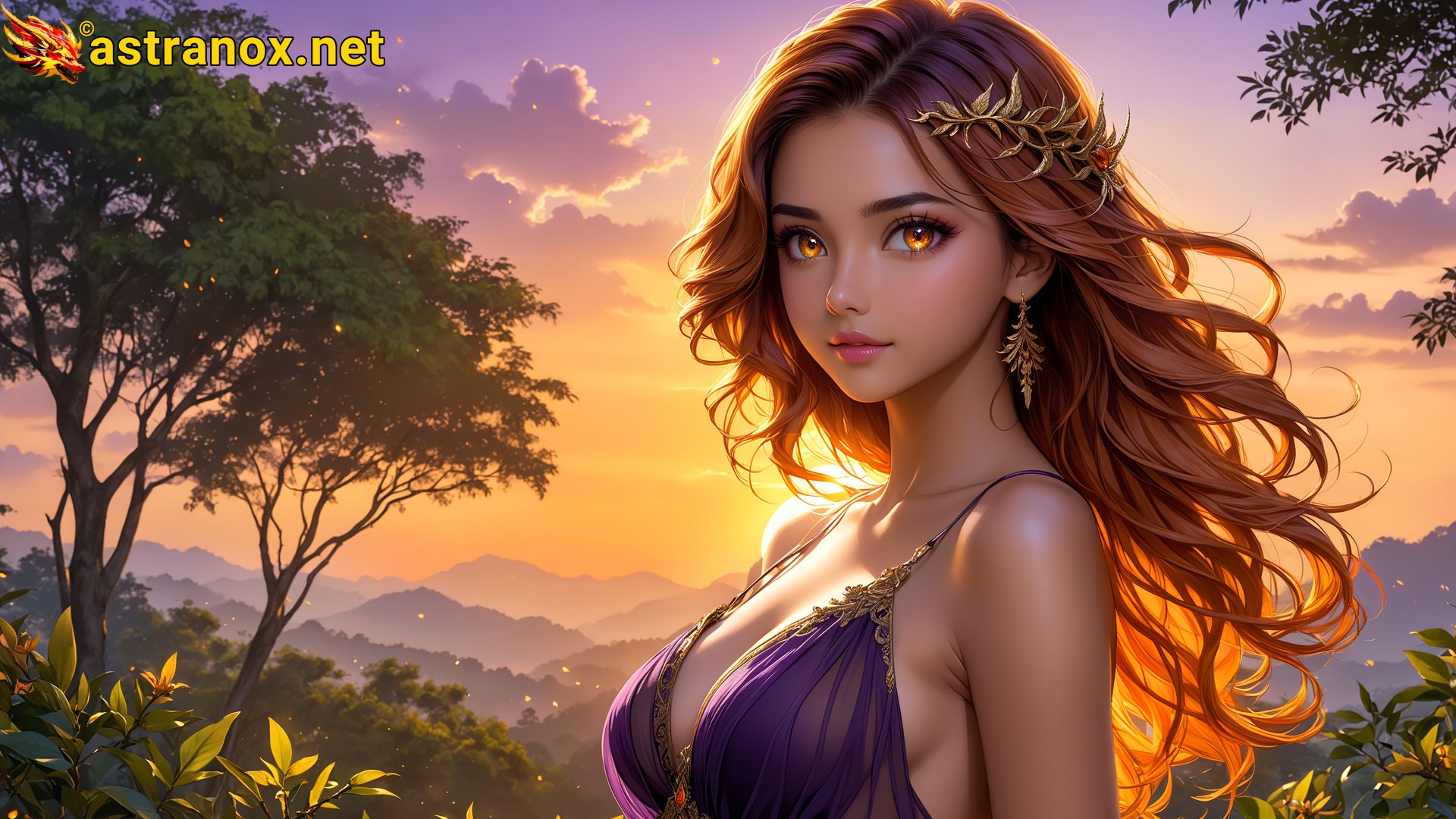 Amazing Young Female  at  - Download Free 4K Wallpaper Fantasy wallpaper with  Eyes and  Hair.