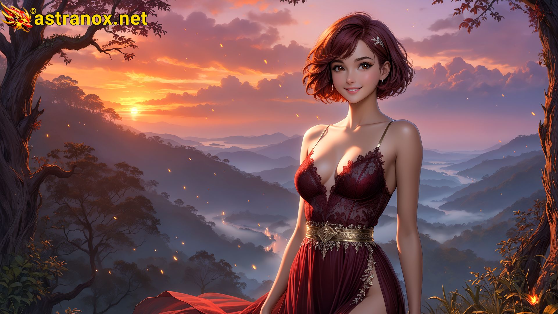 Amazing Young Female  at  - Download Free 4K Wallpaper Fantasy wallpaper with  Eyes and  Hair.