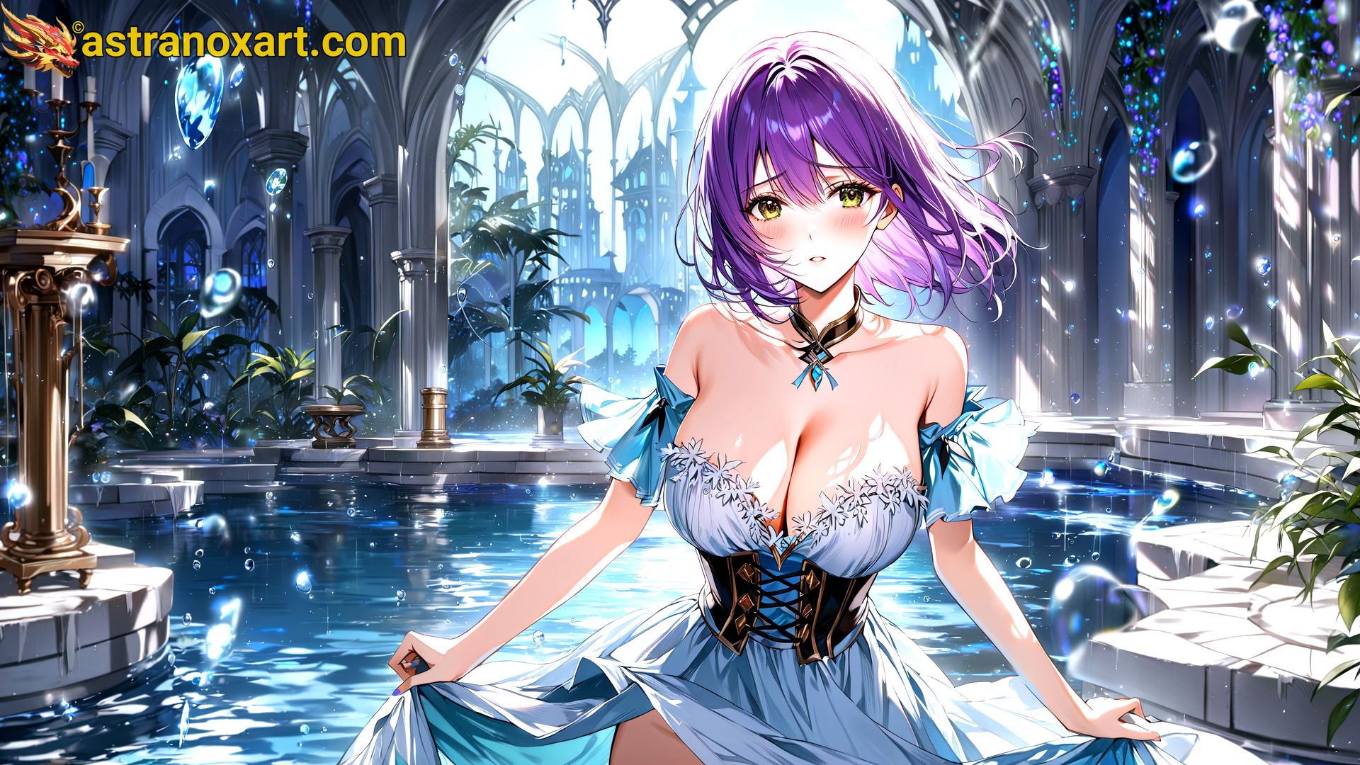 Amazing Young Female  at  - Download Free 4K Wallpaper Fantasy wallpaper with  Eyes and  Hair.