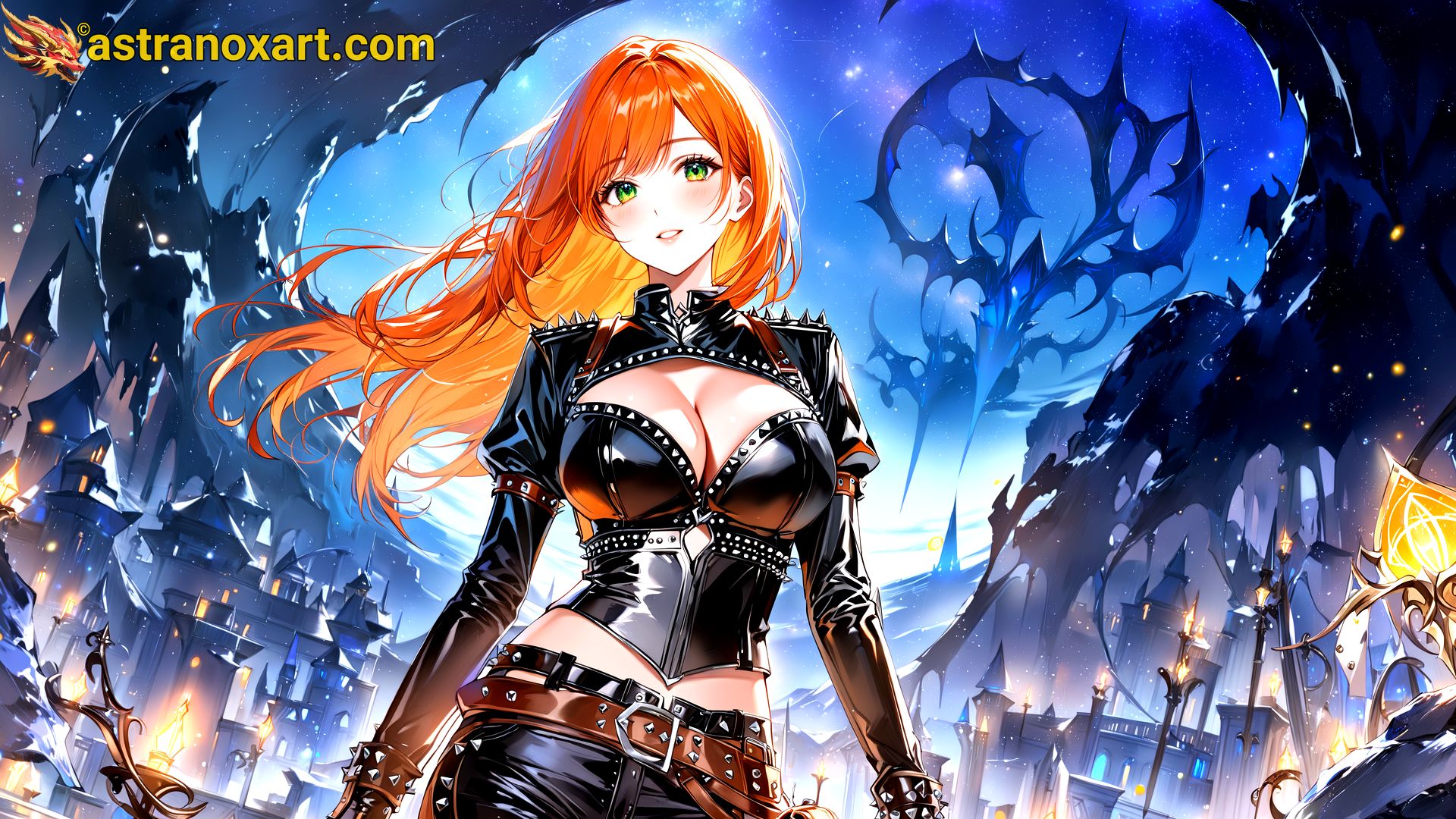 Amazing Young Female  at  - Download Free 4K Wallpaper Fantasy wallpaper with  Eyes and  Hair.