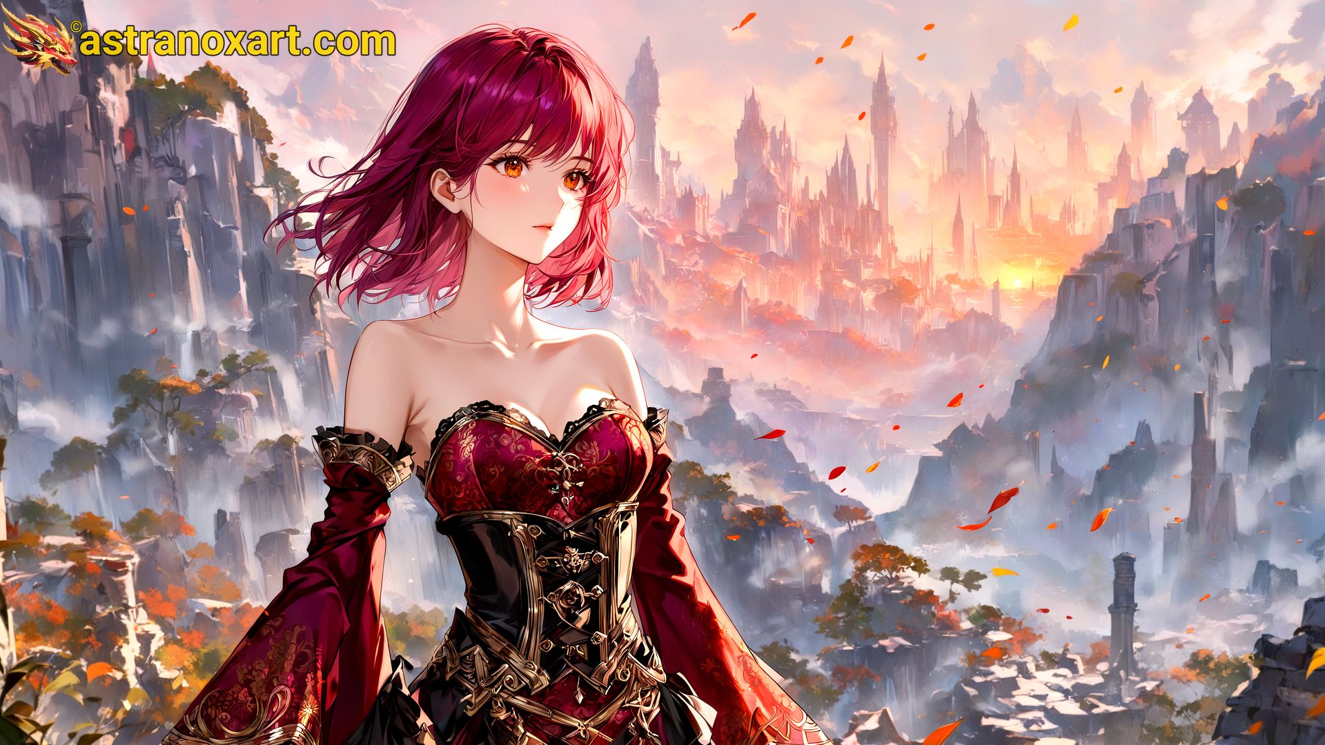 Amazing Young Female  at  - Download Free 4K Wallpaper Fantasy wallpaper with  Eyes and  Hair.