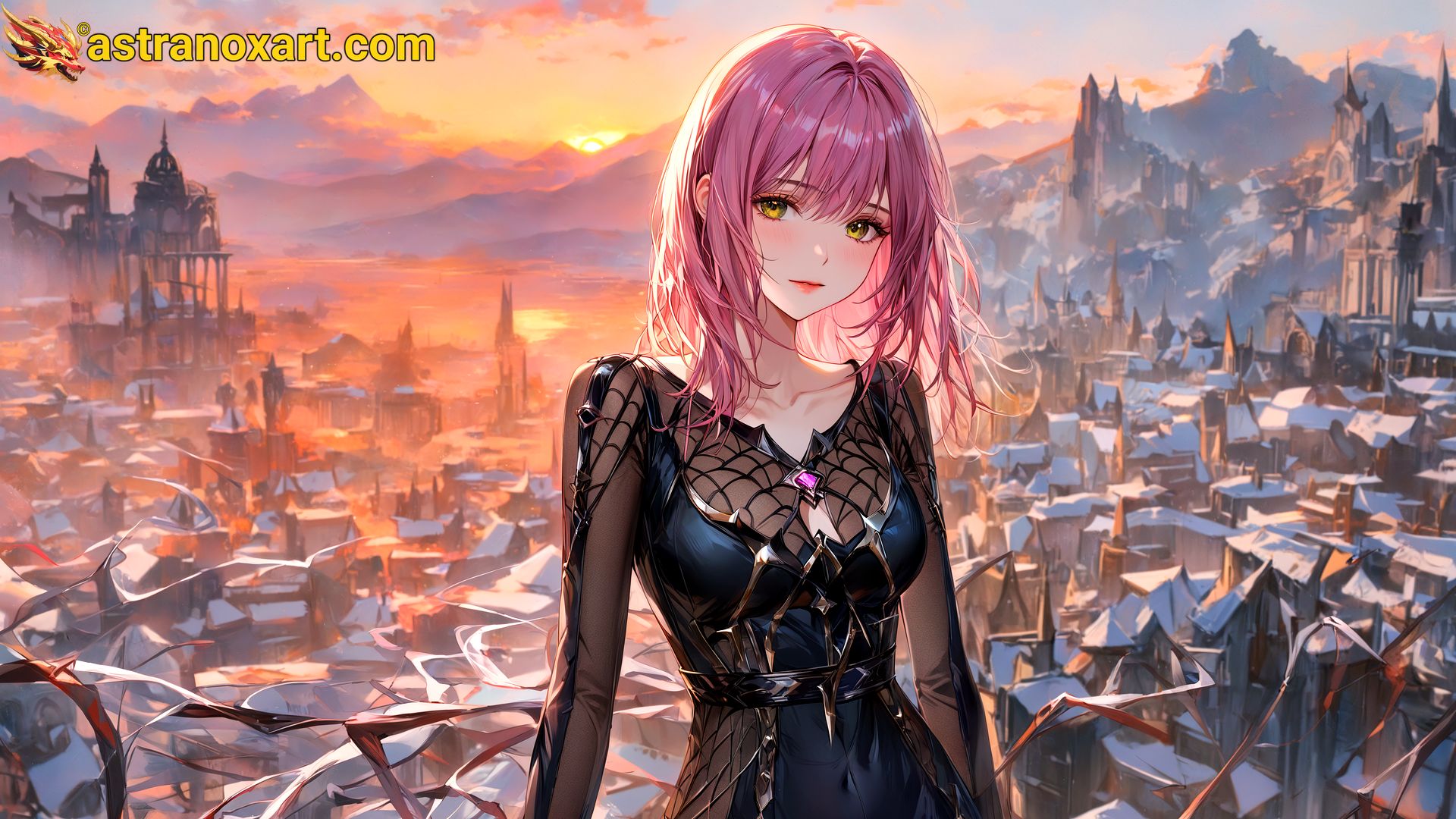 Amazing Young Female  at  - Download Free 4K Wallpaper Fantasy wallpaper with  Eyes and  Hair.