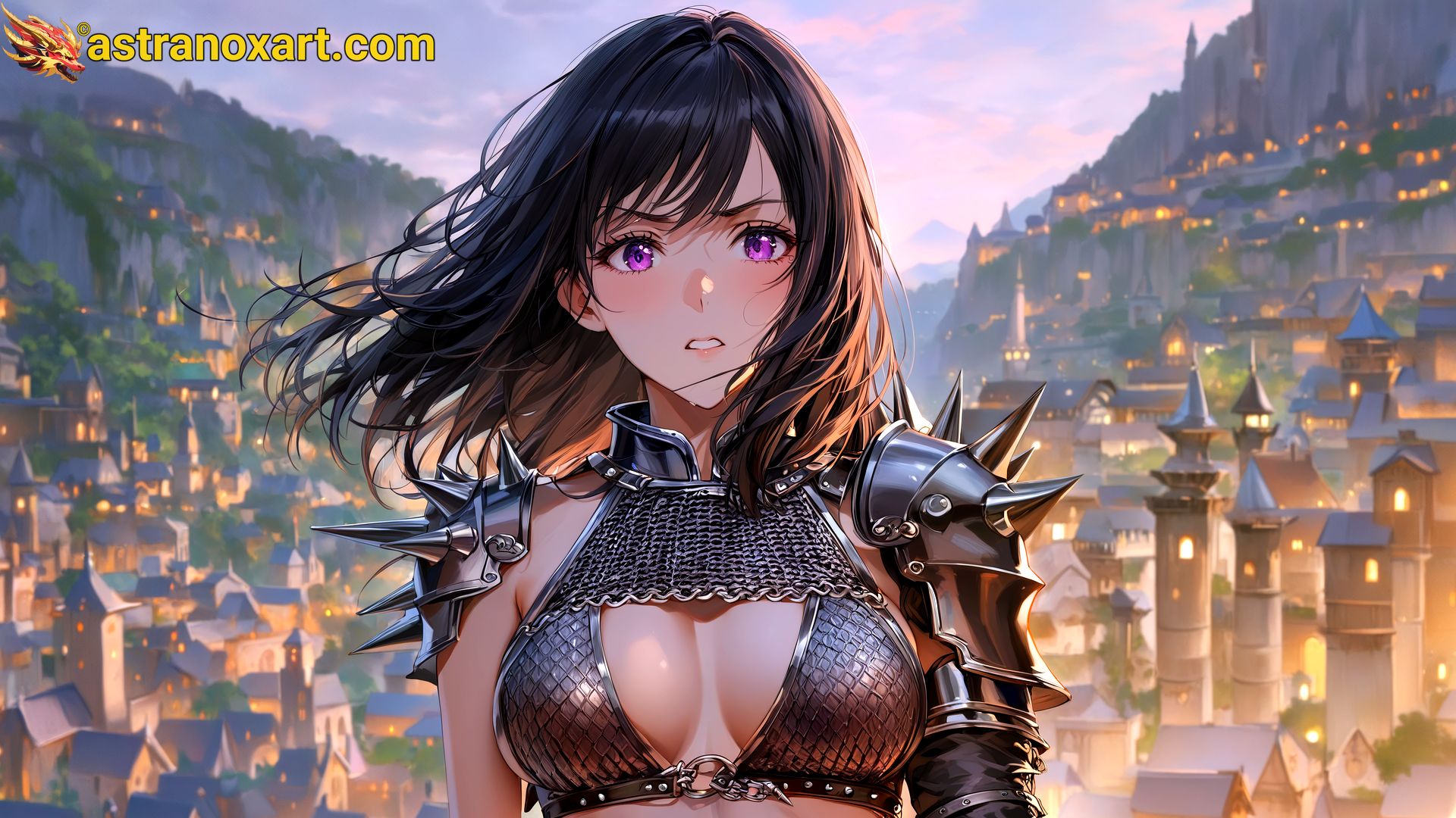 Amazing Young Female  at  - Download Free 4K Wallpaper Fantasy wallpaper with  Eyes and  Hair.