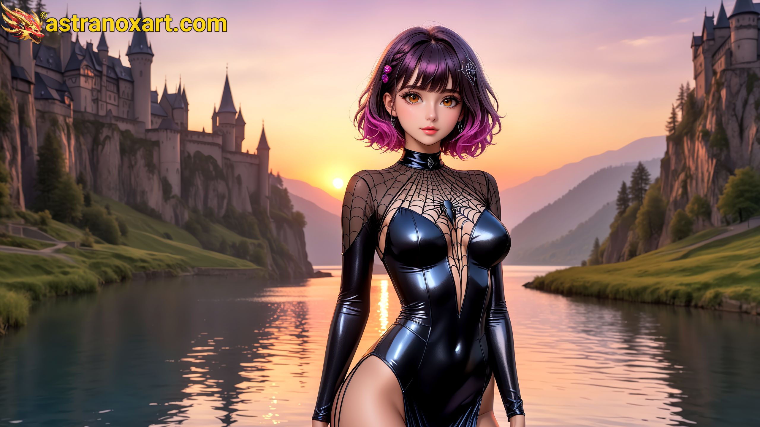 Amazing Young Female  at  - Download Free 4K Wallpaper Fantasy wallpaper with  Eyes and  Hair.