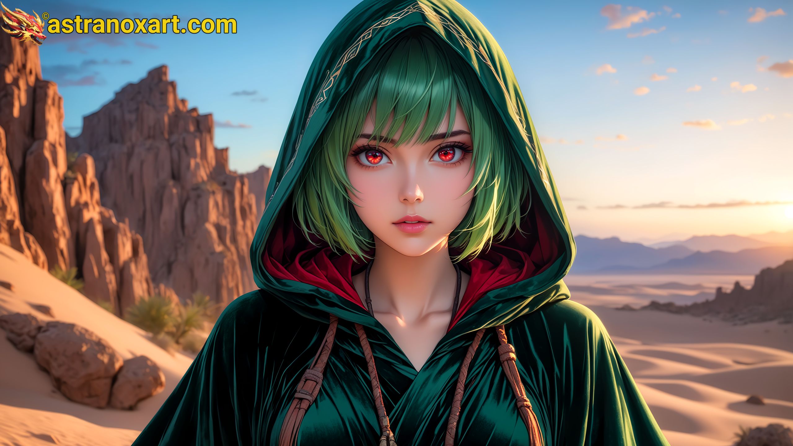 Amazing Young Female  at  - Download Free 4K Wallpaper Fantasy wallpaper with  Eyes and  Hair.