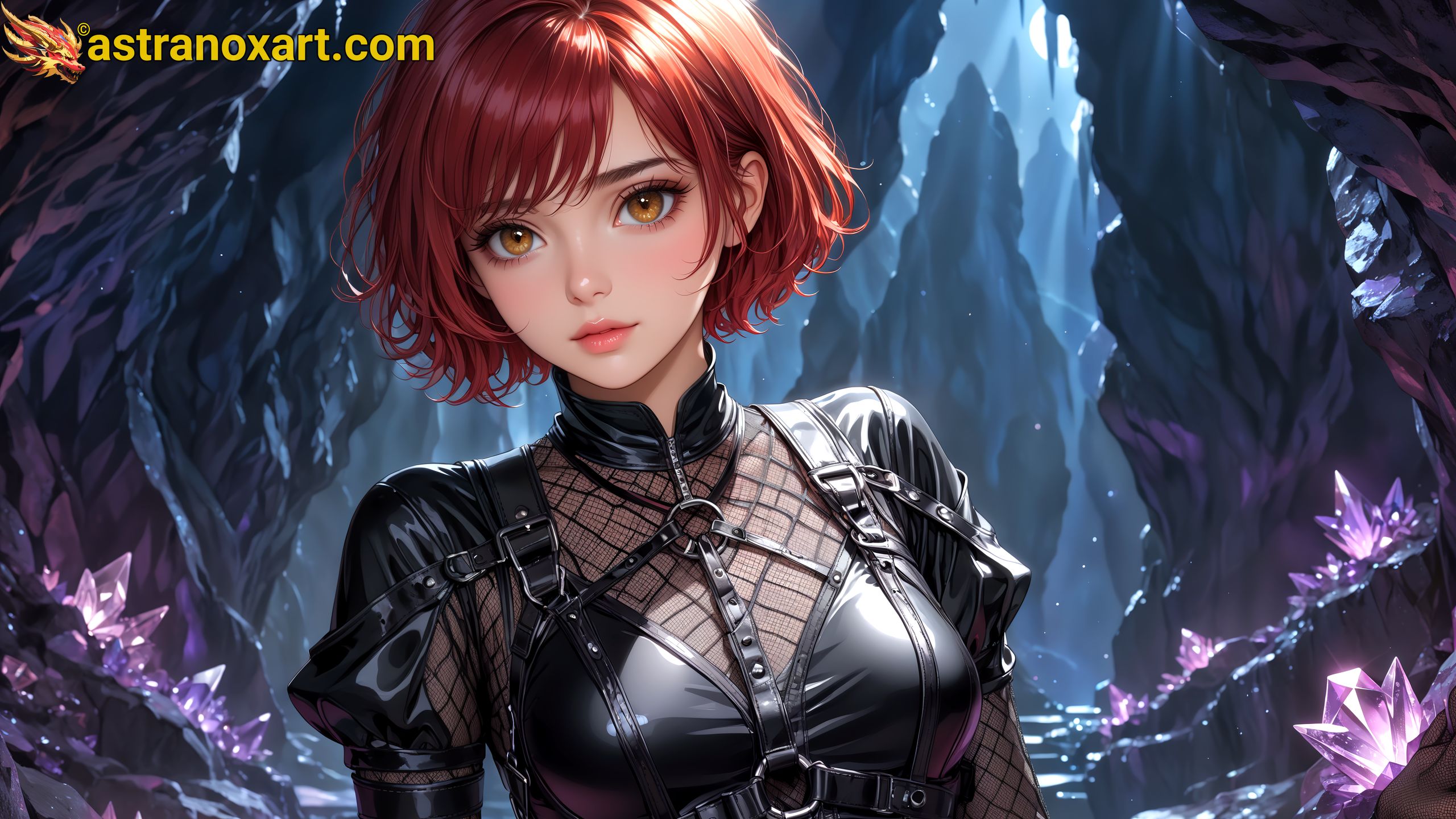 Amazing Young Female  at  - Download Free 4K Wallpaper Fantasy wallpaper with  Eyes and  Hair.