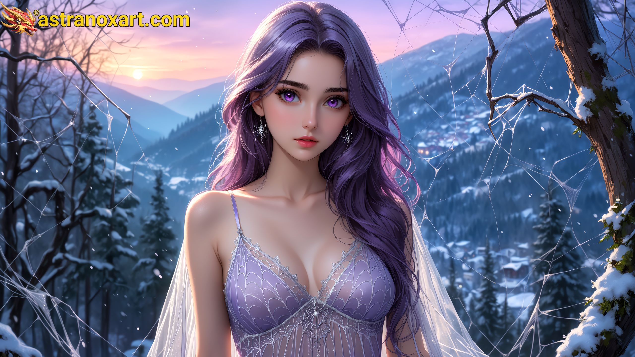 Amazing Young Female  at  - Download Free 4K Wallpaper Fantasy wallpaper with  Eyes and  Hair.