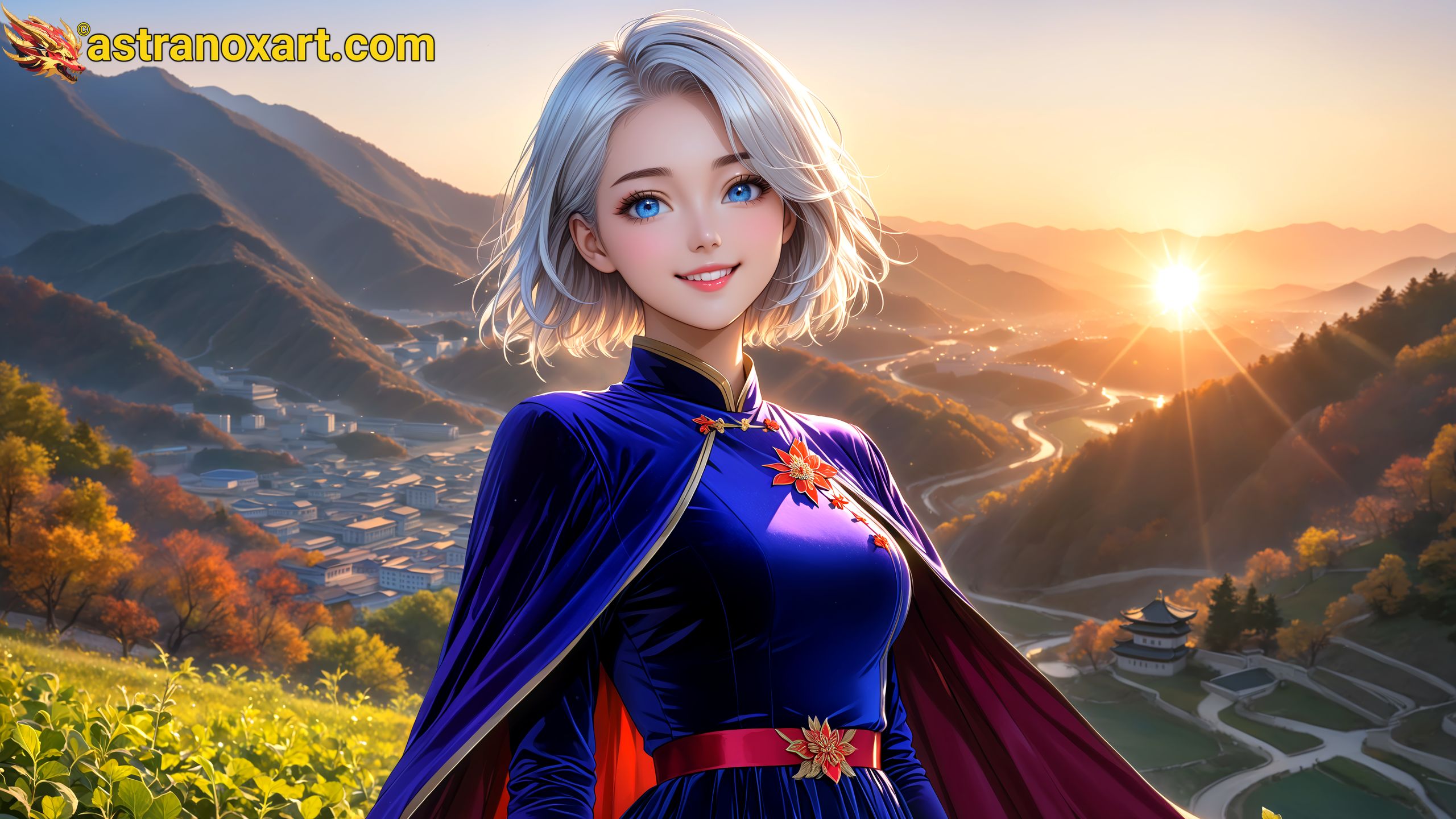 Amazing Young Female  at  - Download Free 4K Wallpaper Fantasy wallpaper with  Eyes and  Hair.