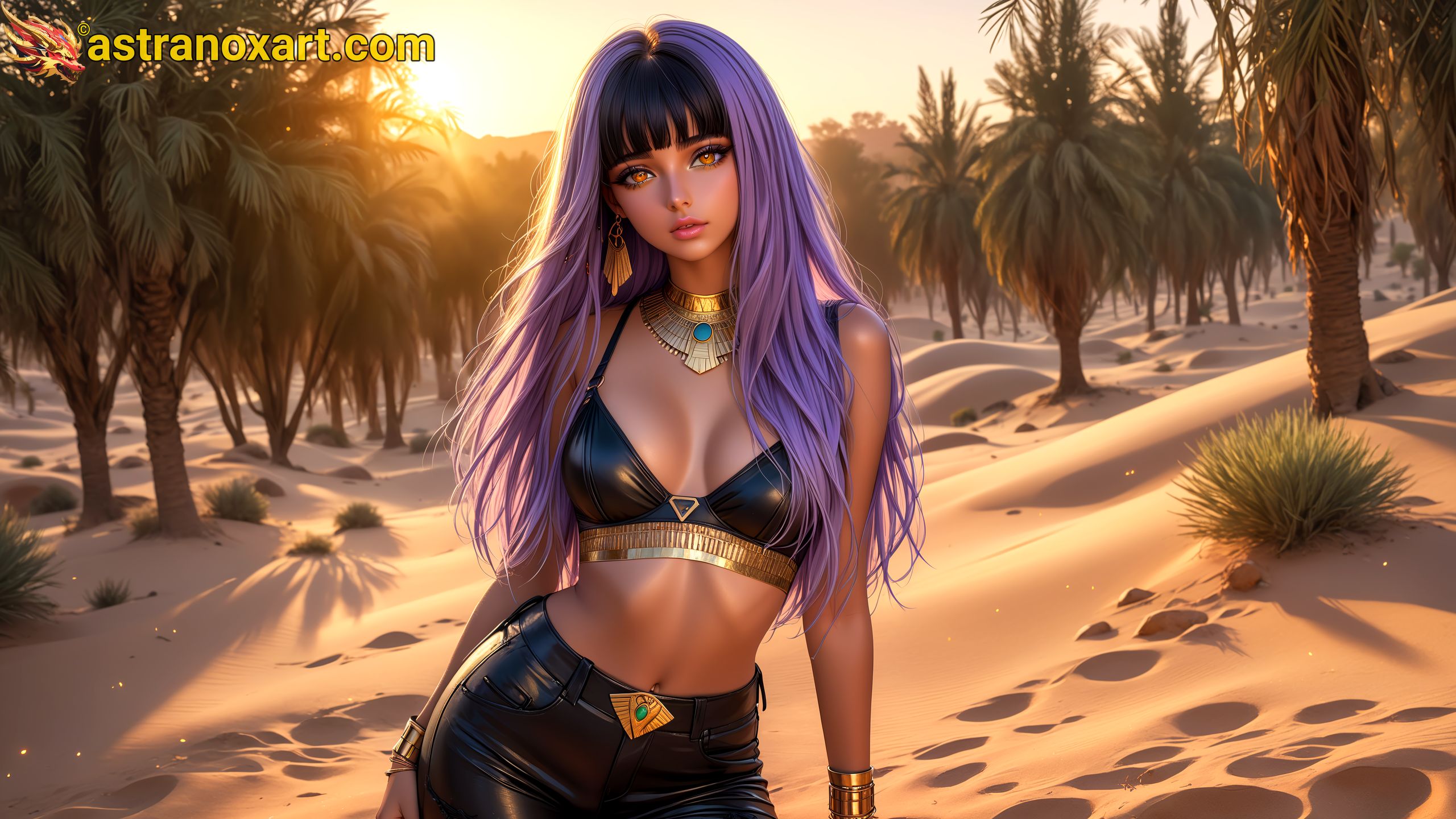 Amazing Young Female  at  - Download Free 4K Wallpaper Fantasy wallpaper with  Eyes and  Hair.