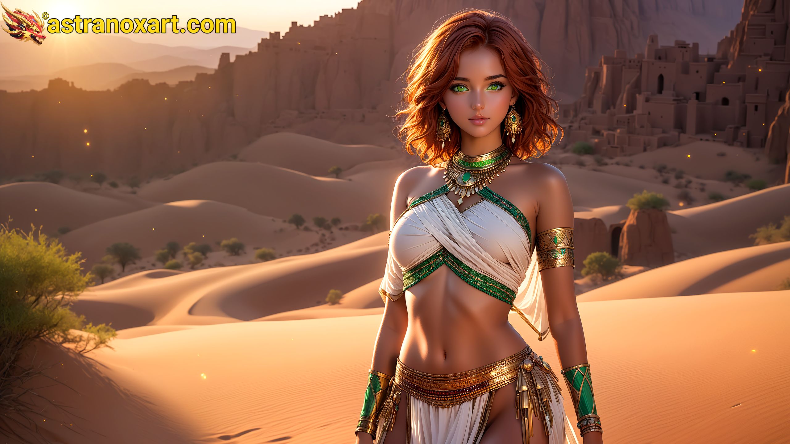 Amazing Young Female  at  - Download Free 4K Wallpaper Fantasy wallpaper with  Eyes and  Hair.