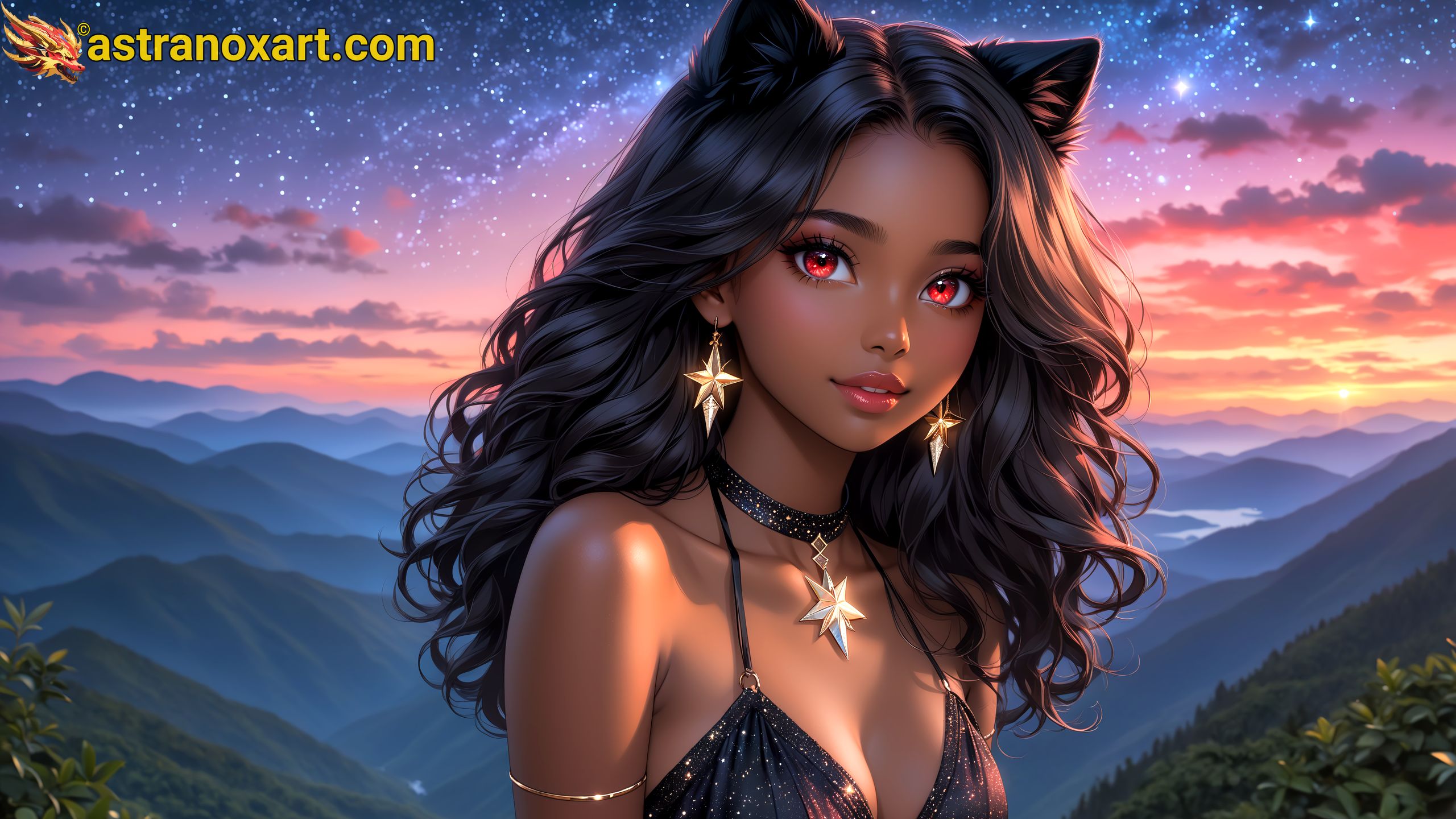 Amazing Young Female  at  - Download Free 4K Wallpaper Fantasy wallpaper with  Eyes and  Hair.