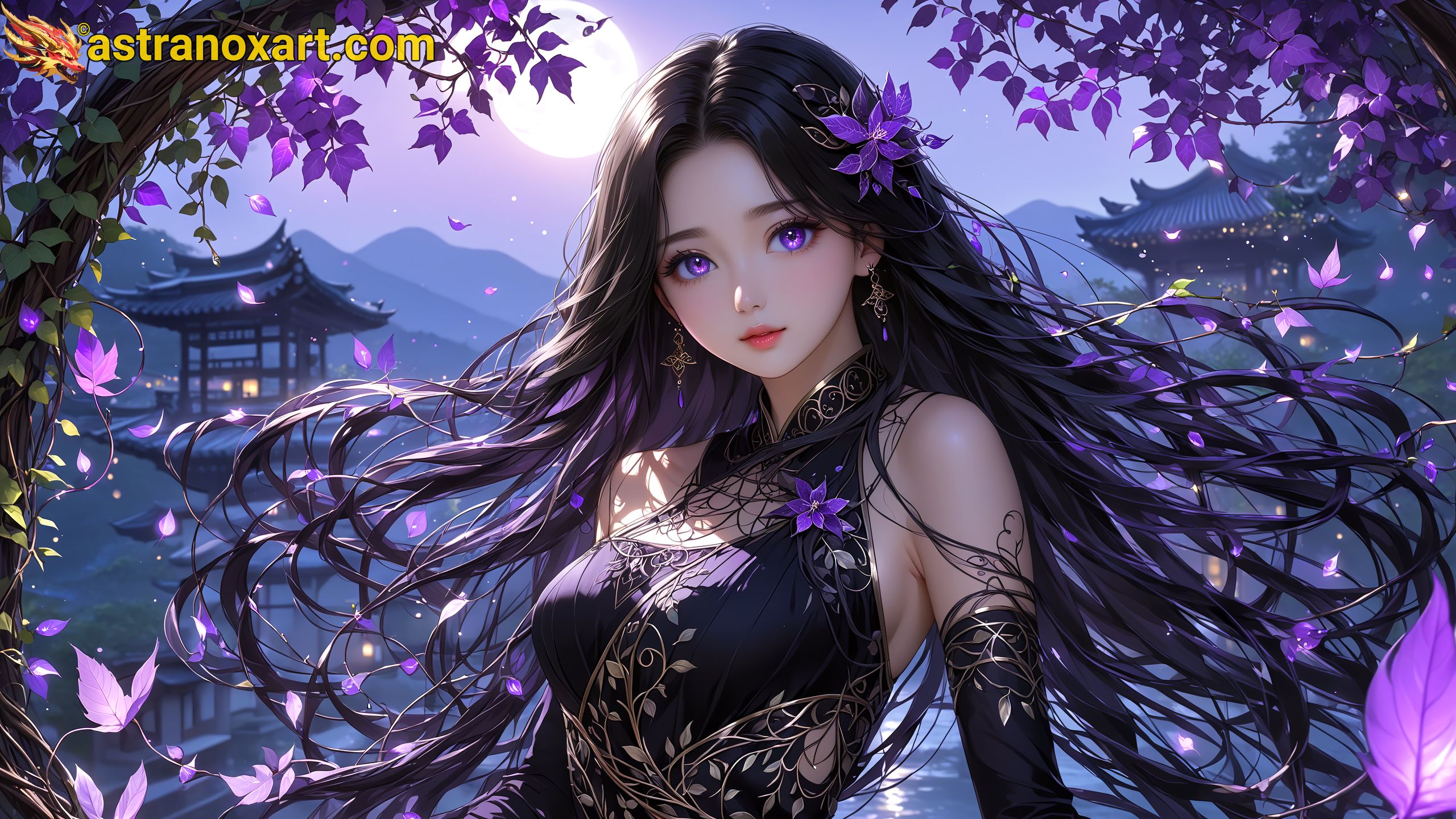 Amazing Young Female  at  - Download Free 4K Wallpaper Fantasy wallpaper with  Eyes and  Hair.