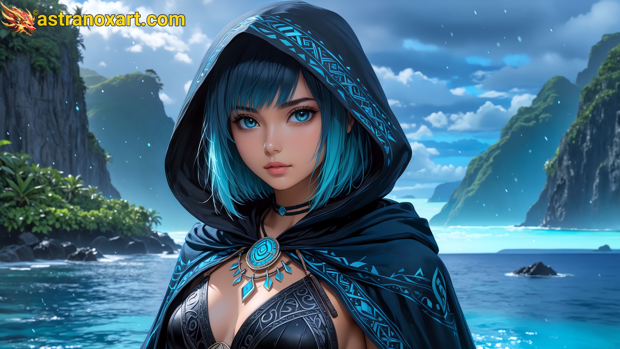 Amazing Young Female  at  - Download Free 4K Wallpaper Fantasy wallpaper with  Eyes and  Hair.