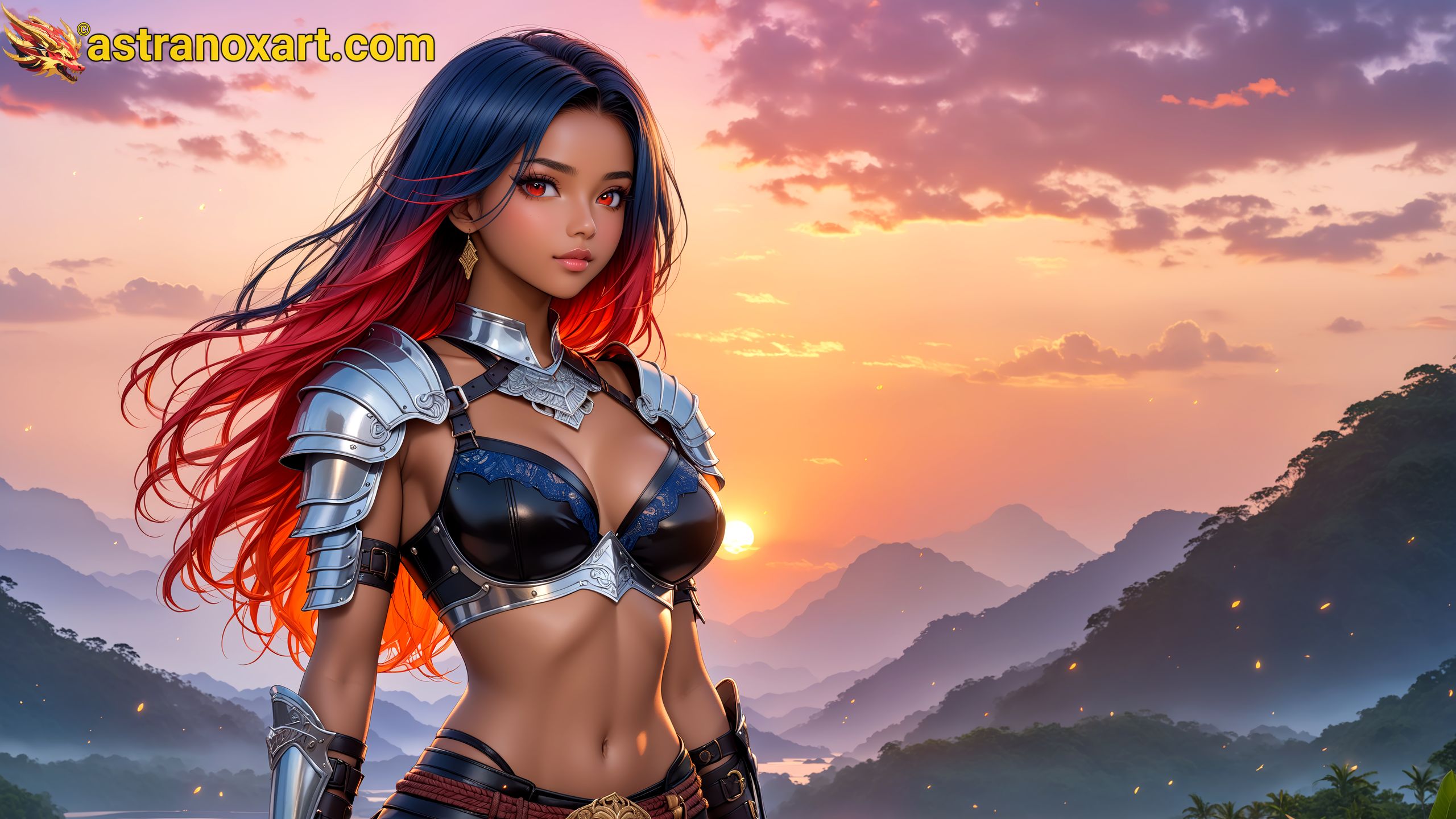 Amazing Young Female  at  - Download Free 4K Wallpaper Fantasy wallpaper with  Eyes and  Hair.