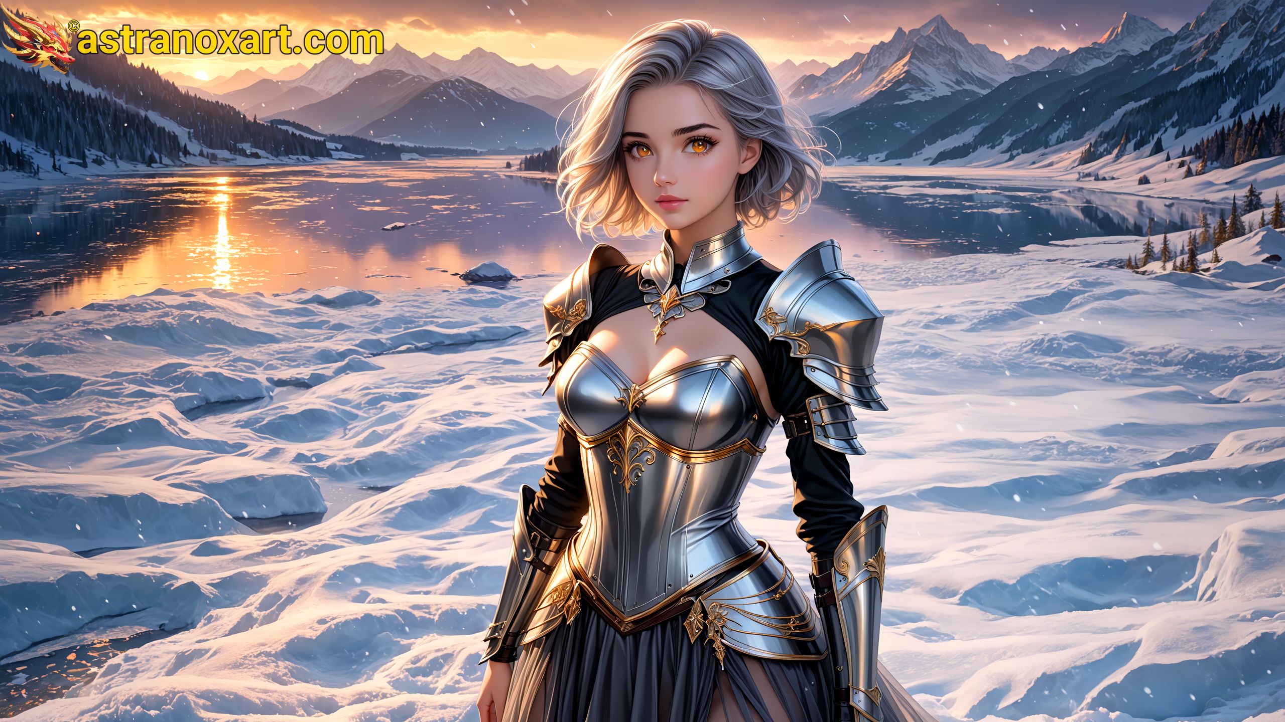 Amazing Young Female  at  - Download Free 4K Wallpaper Fantasy wallpaper with  Eyes and  Hair.