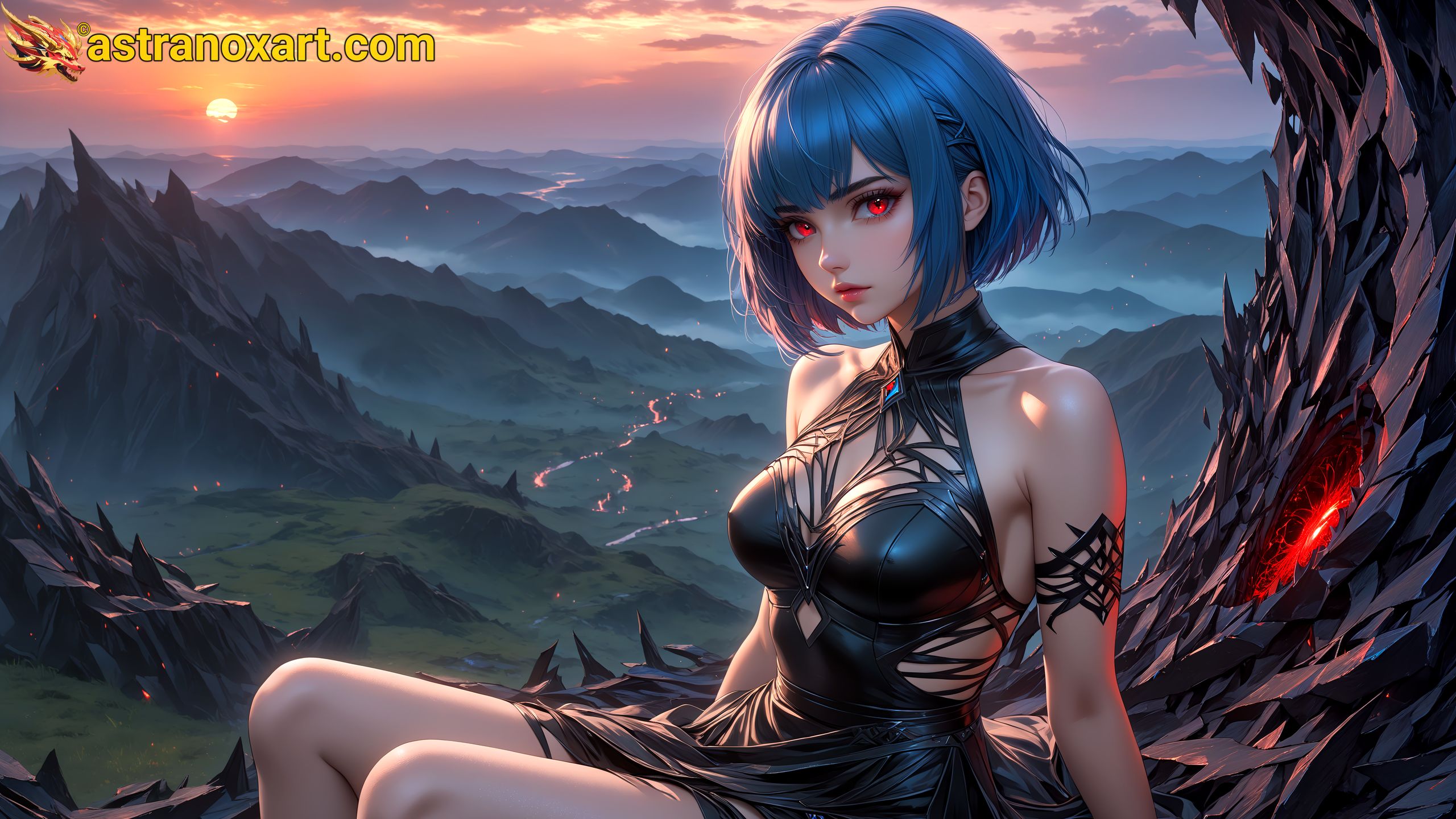 Amazing Young Female  at  - Download Free 4K Wallpaper Fantasy wallpaper with  Eyes and  Hair.