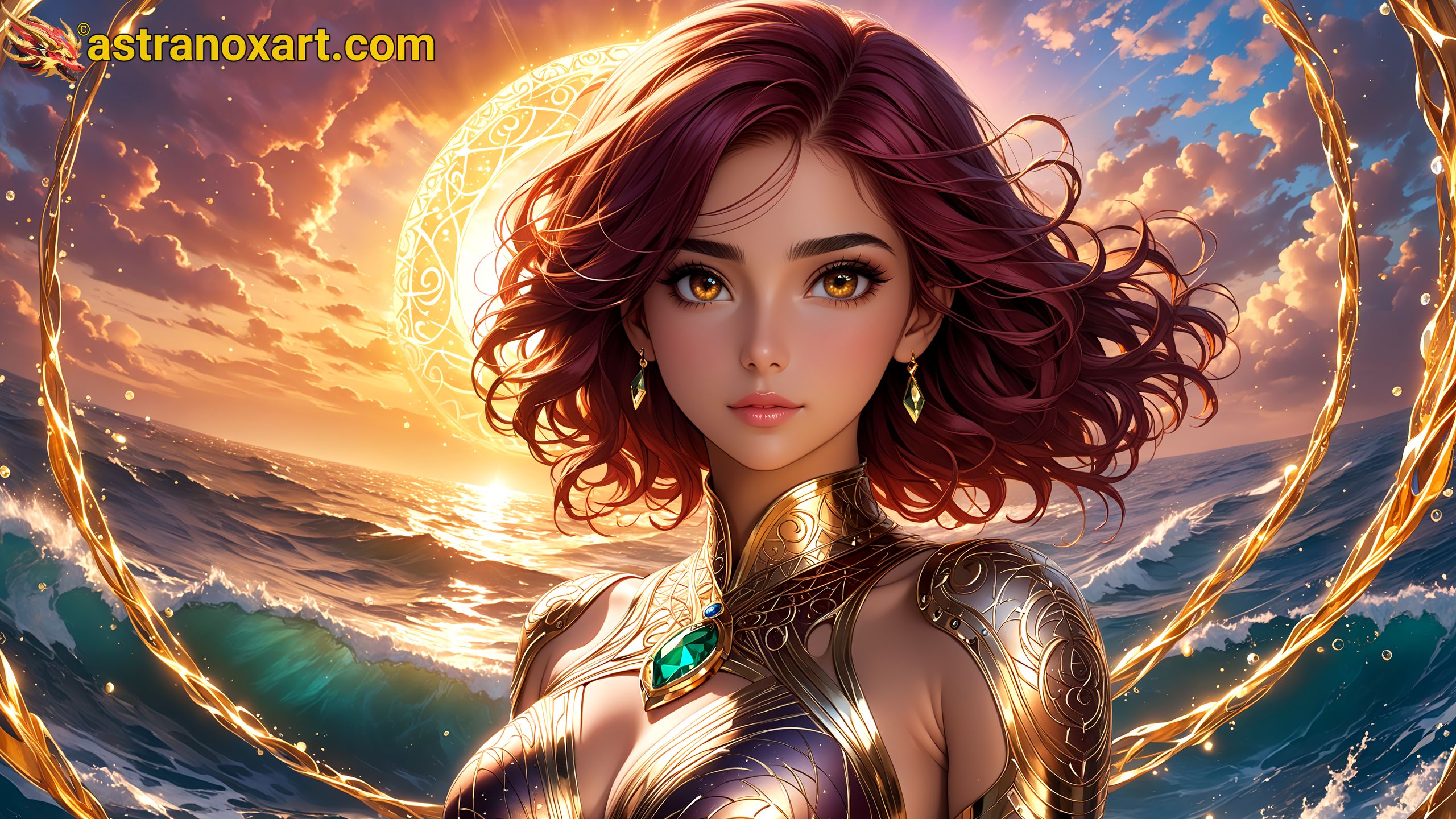 Amazing Young Female  at  - Download Free 4K Wallpaper Fantasy wallpaper with  Eyes and  Hair.