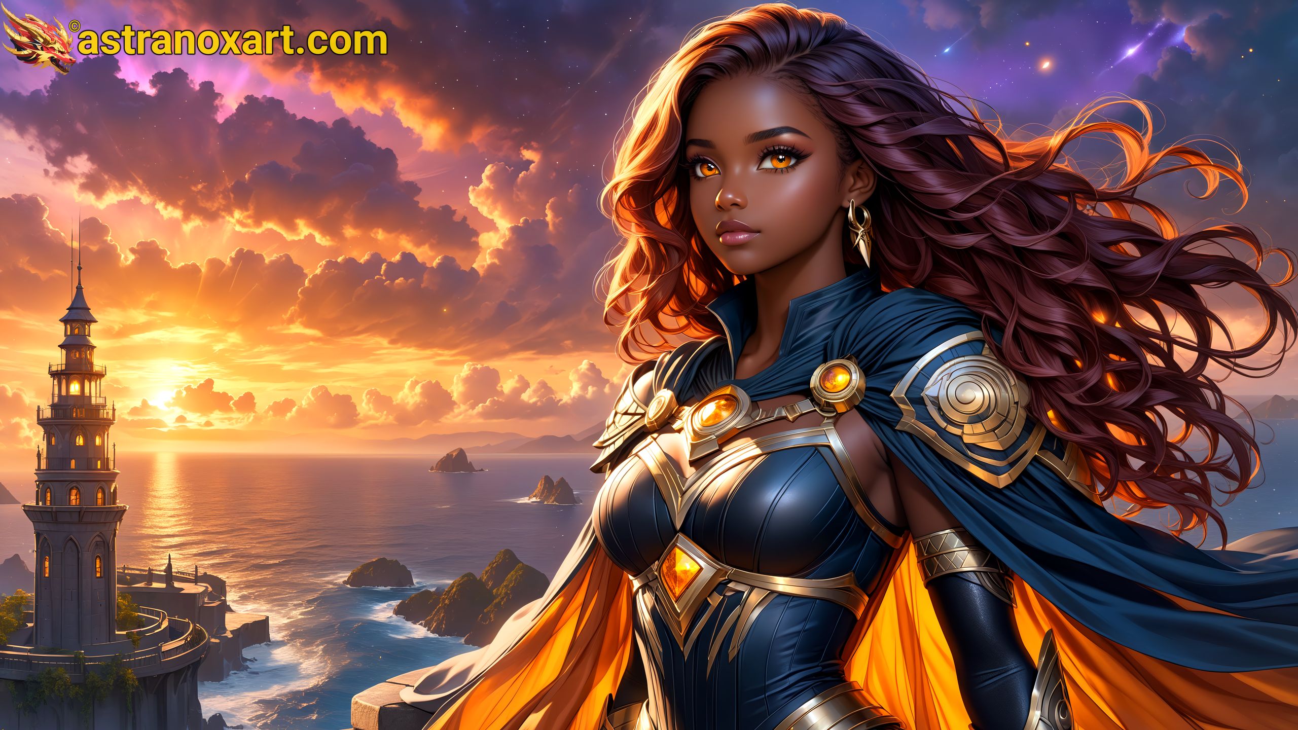 Amazing Young Female  at  - Download Free 4K Wallpaper Fantasy wallpaper with  Eyes and  Hair.