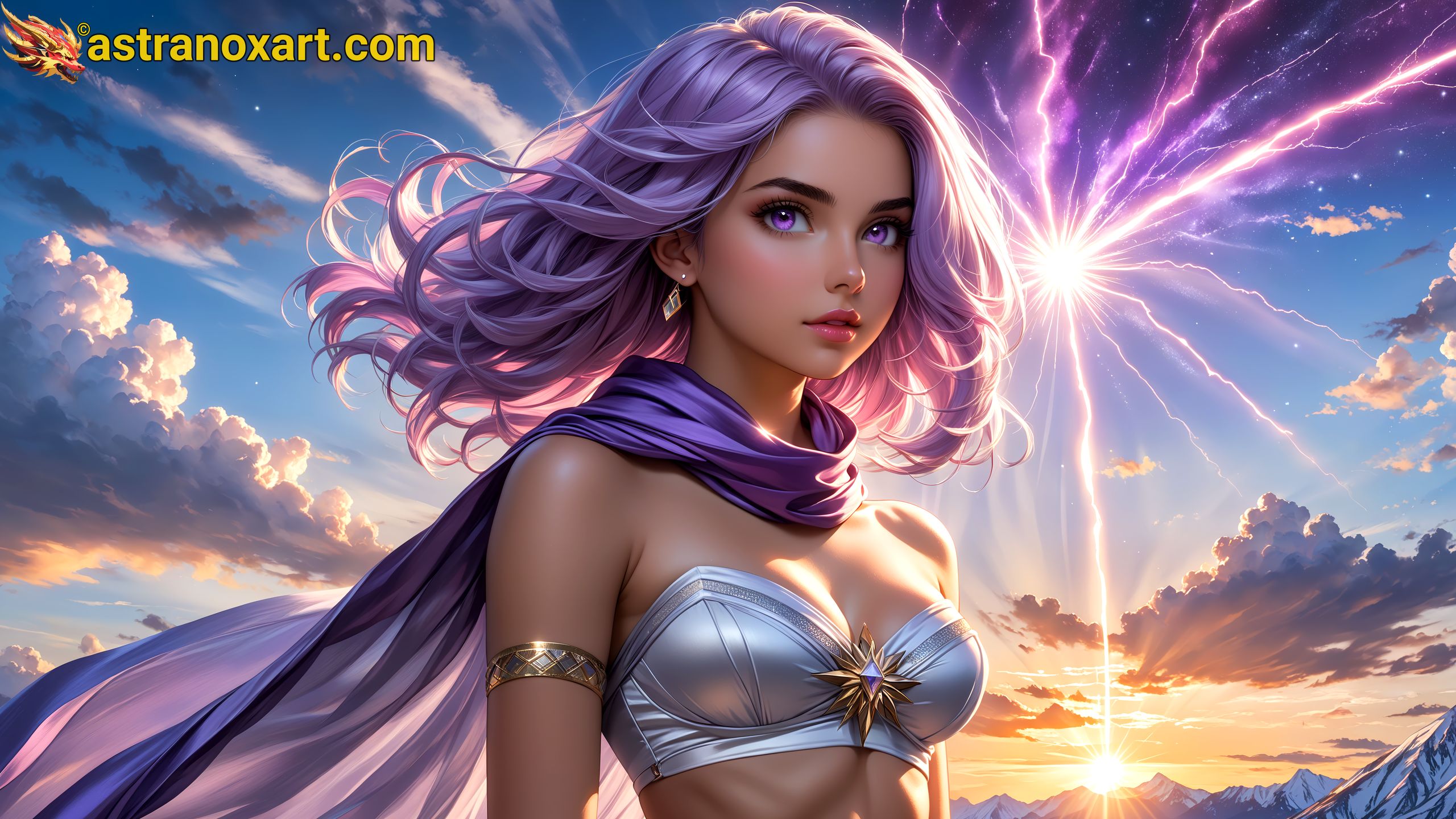 Amazing Young Female  at  - Download Free 4K Wallpaper Fantasy wallpaper with  Eyes and  Hair.