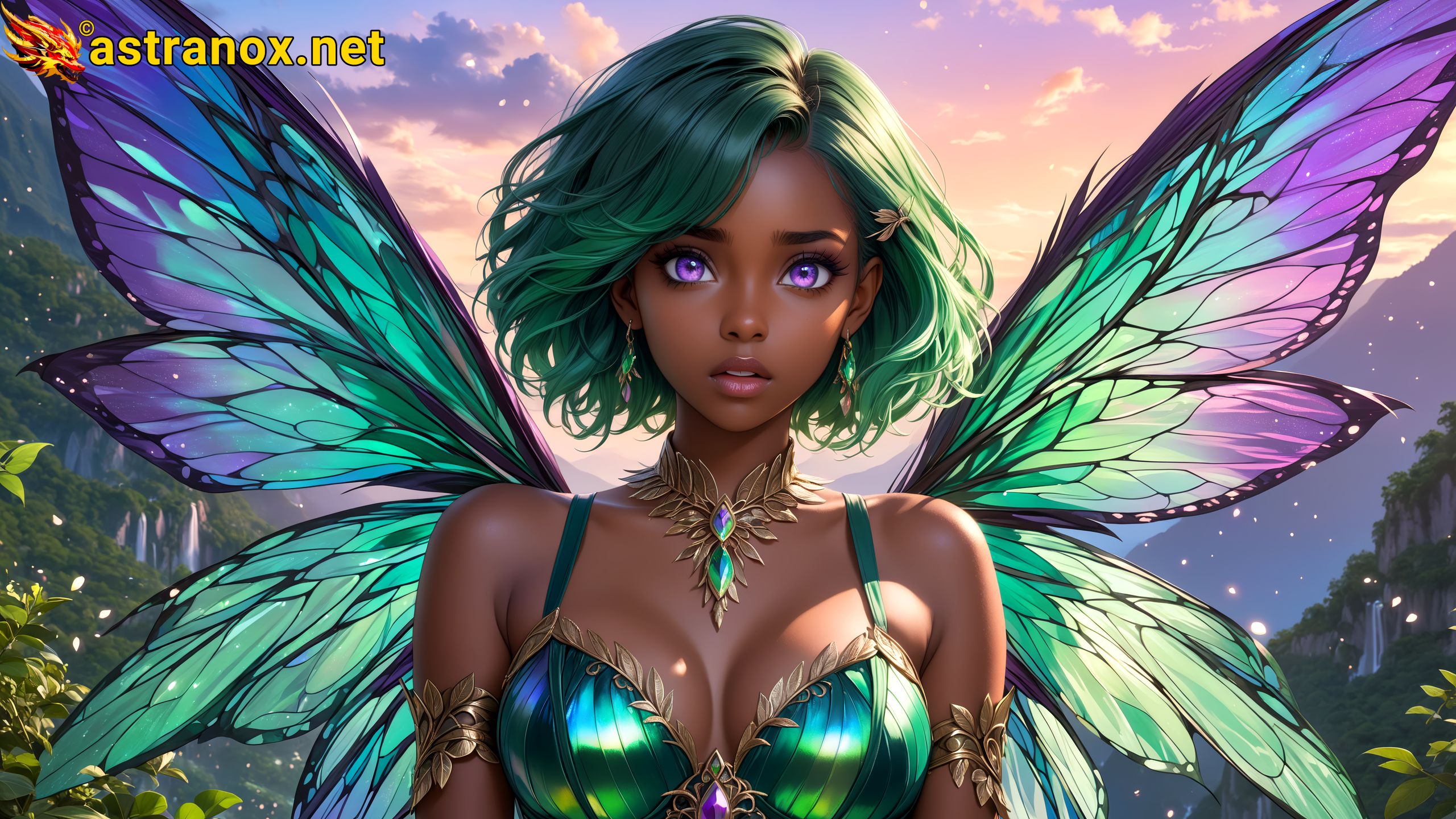 Amazing Young Female  at  - Download Free 4K Wallpaper Fantasy wallpaper with  Eyes and  Hair.