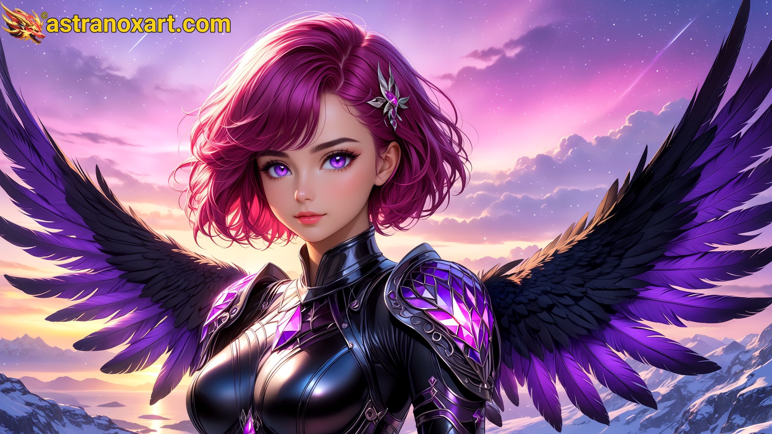 Amazing Young Female  at  - Download Free 4K Wallpaper Fantasy wallpaper with  Eyes and  Hair.