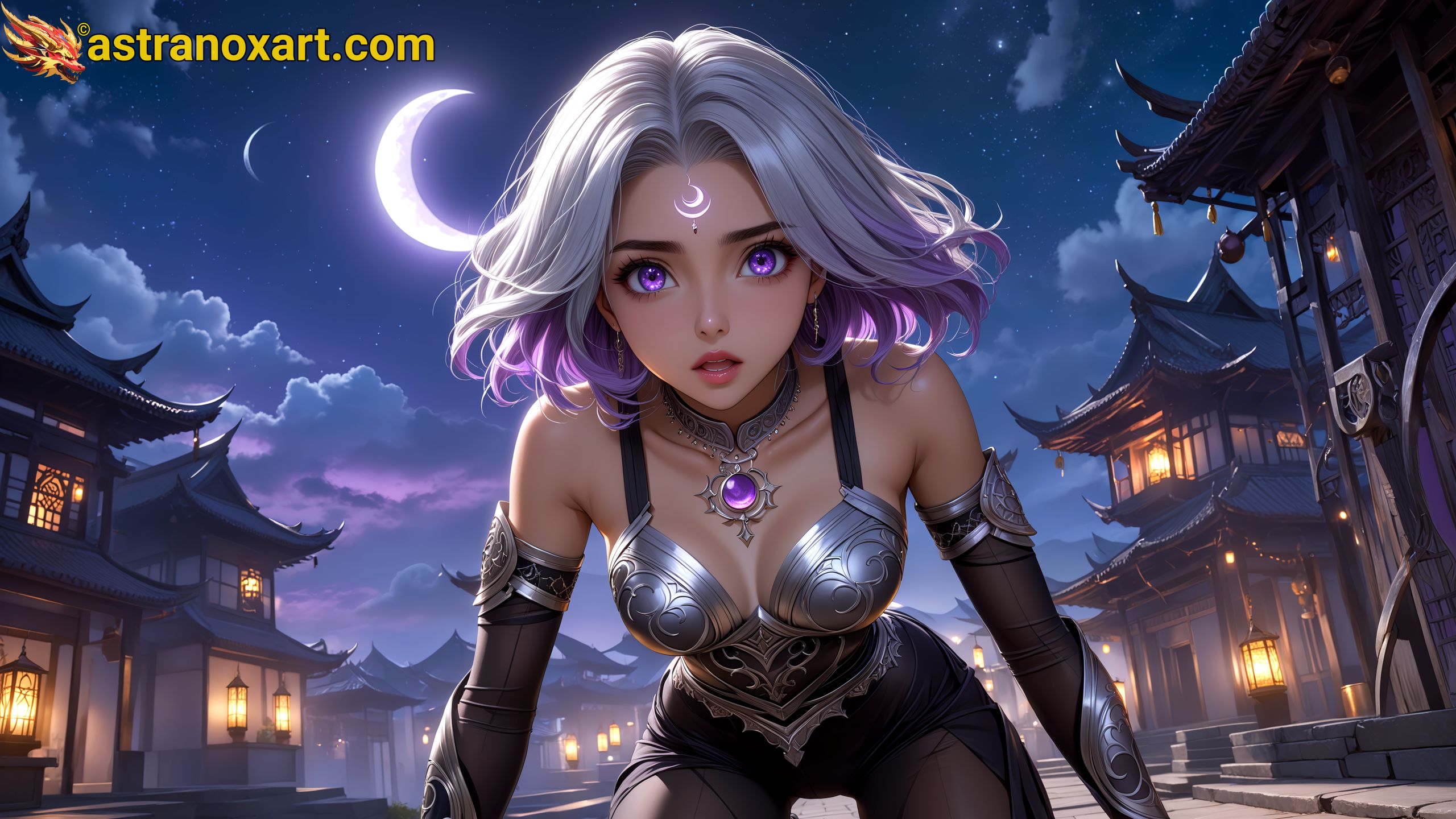 Amazing Young Female  at  - Download Free 4K Wallpaper Fantasy wallpaper with  Eyes and  Hair.