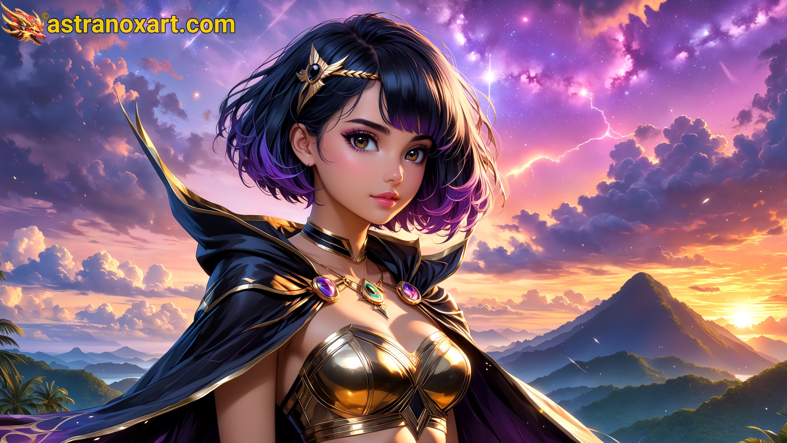 Amazing Young Female  at  - Download Free 4K Wallpaper Fantasy wallpaper with  Eyes and  Hair.