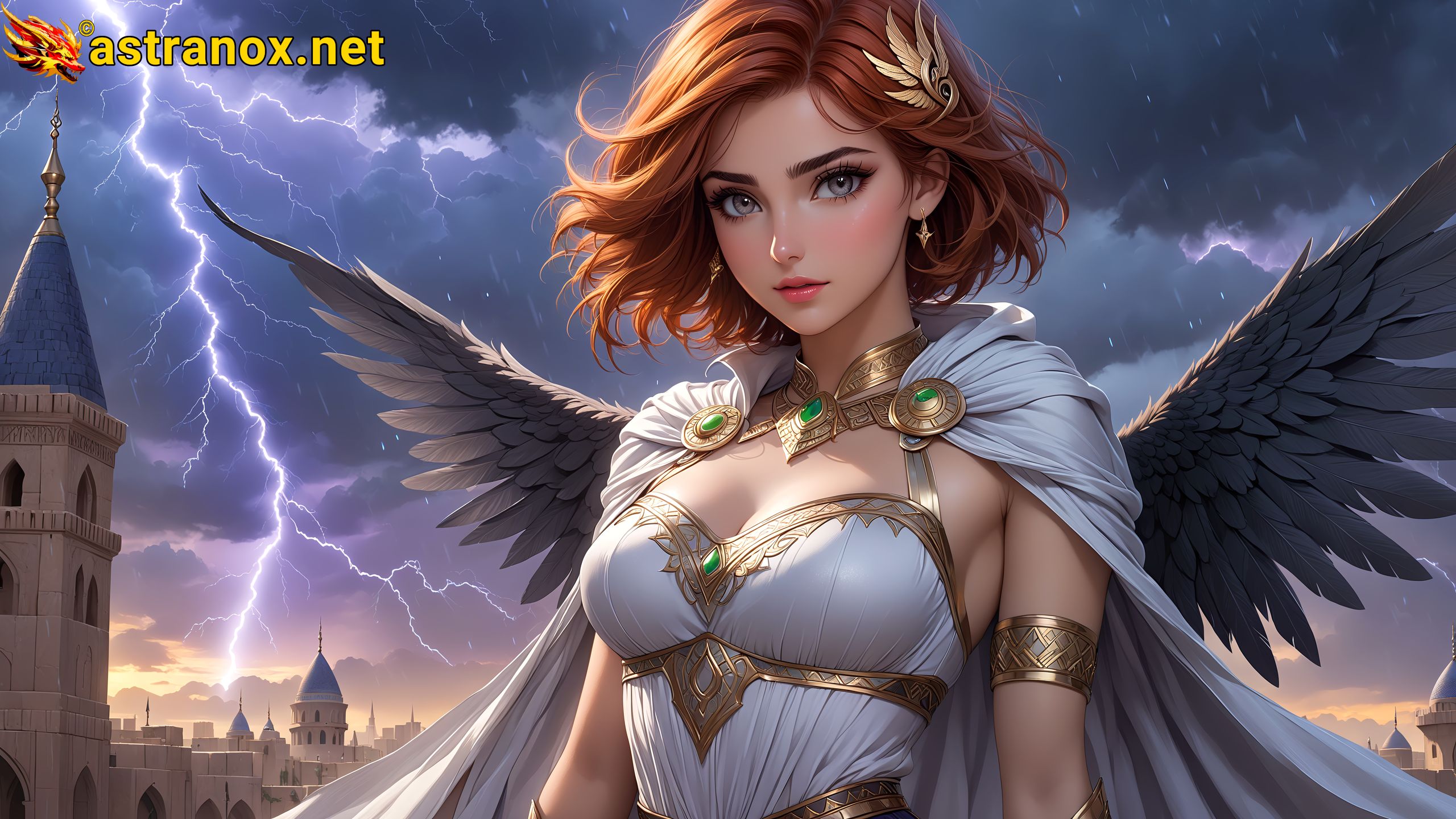 Amazing Young Female  at  - Download Free 4K Wallpaper Fantasy wallpaper with  Eyes and  Hair.