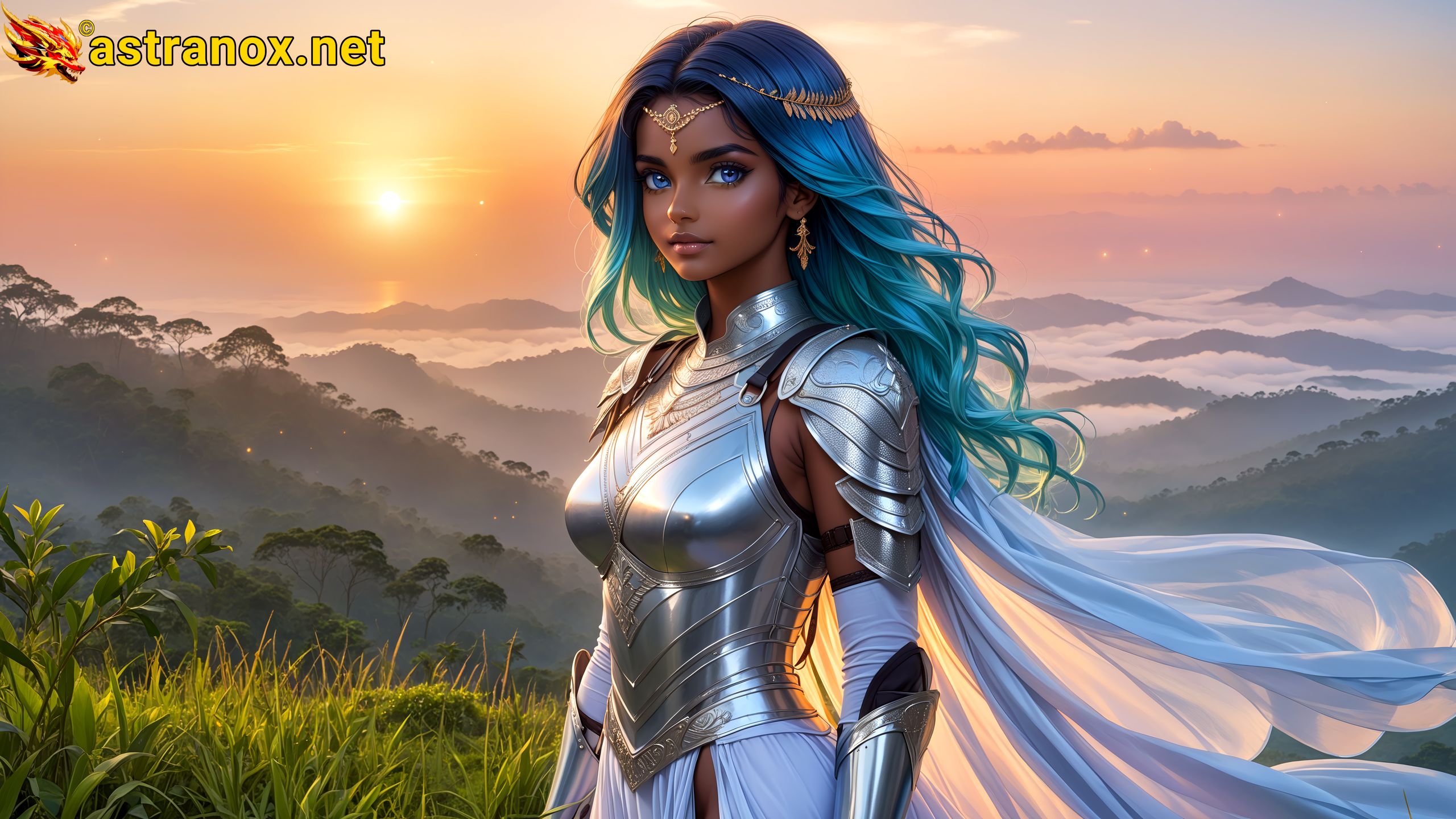 Amazing Young Female  at  - Download Free 4K Wallpaper Fantasy wallpaper with  Eyes and  Hair.