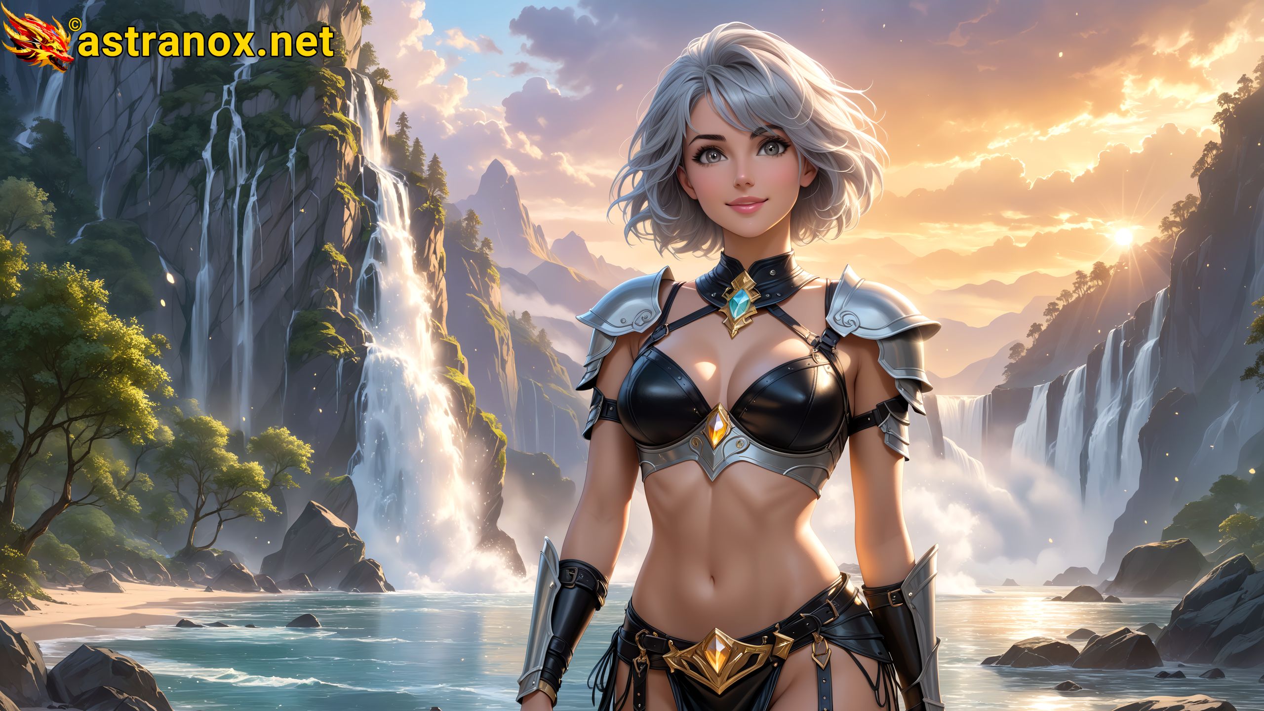 Amazing Young Female  at  - Download Free 4K Wallpaper Fantasy wallpaper with  Eyes and  Hair.