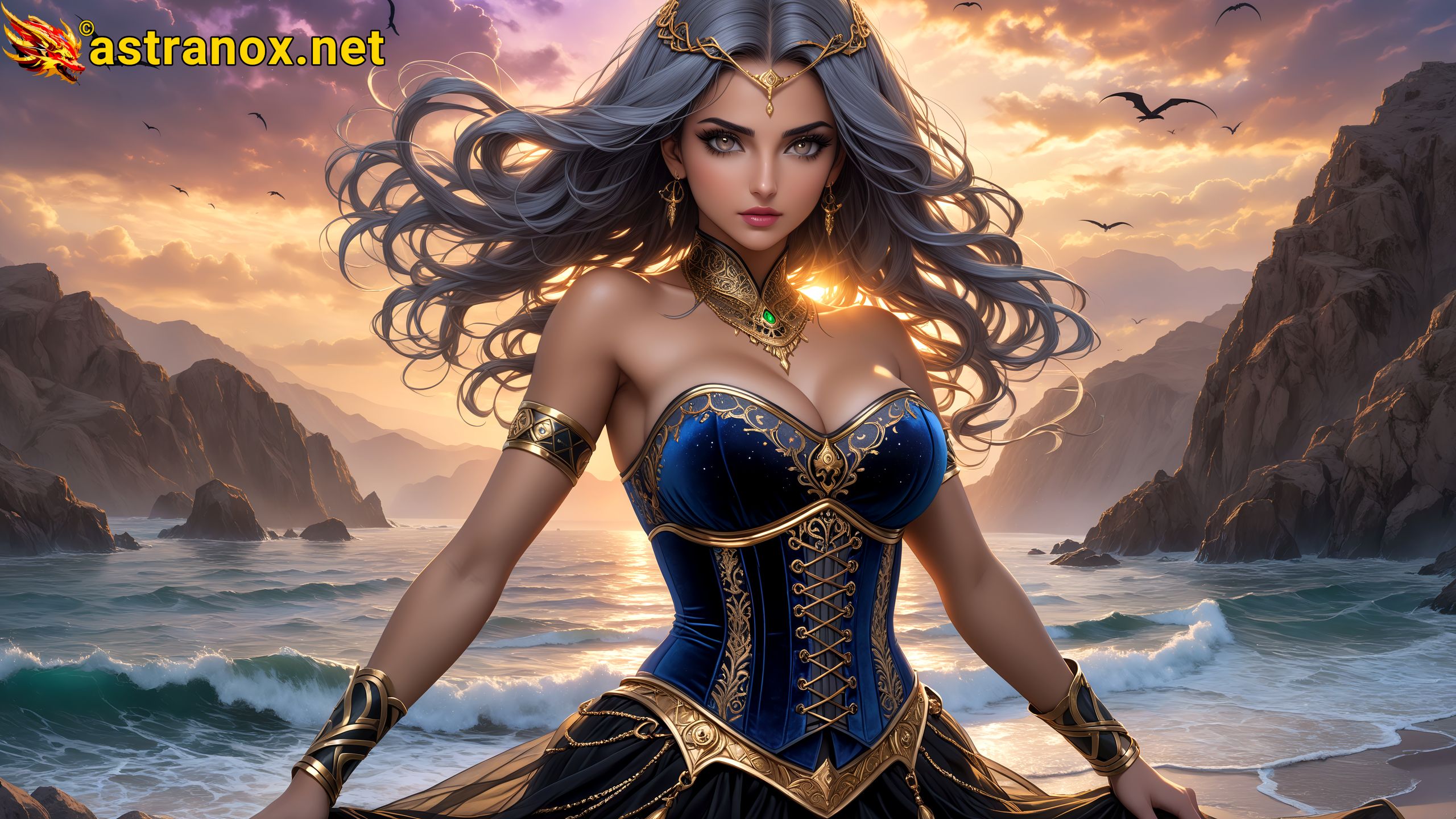Amazing Young Female at - Download Free 4K Wallpaper Fantasy wallpaper with Eyes and Hair.