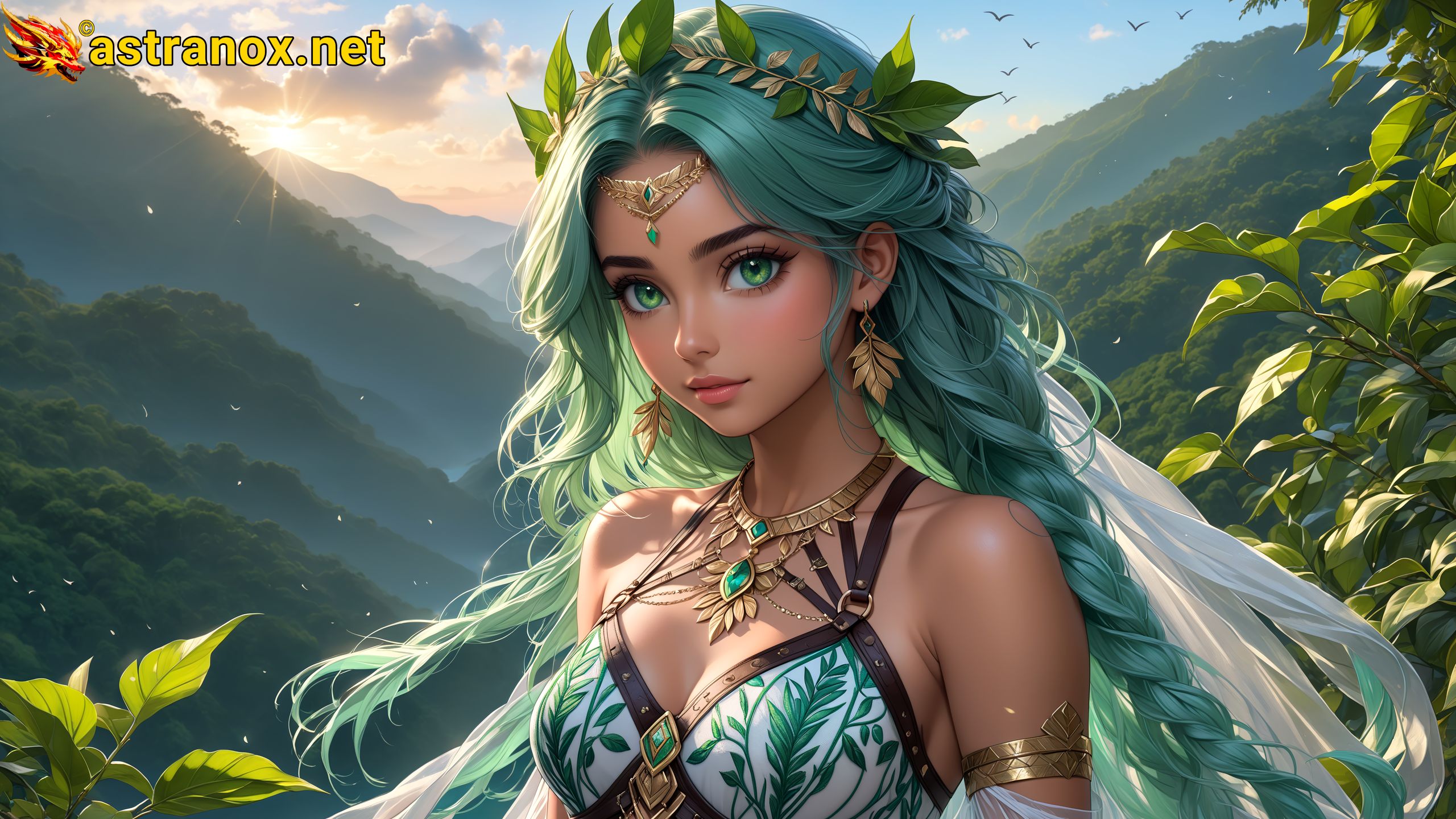 Amazing Young Female  at  - Download Free 4K Wallpaper Fantasy wallpaper with  Eyes and  Hair.