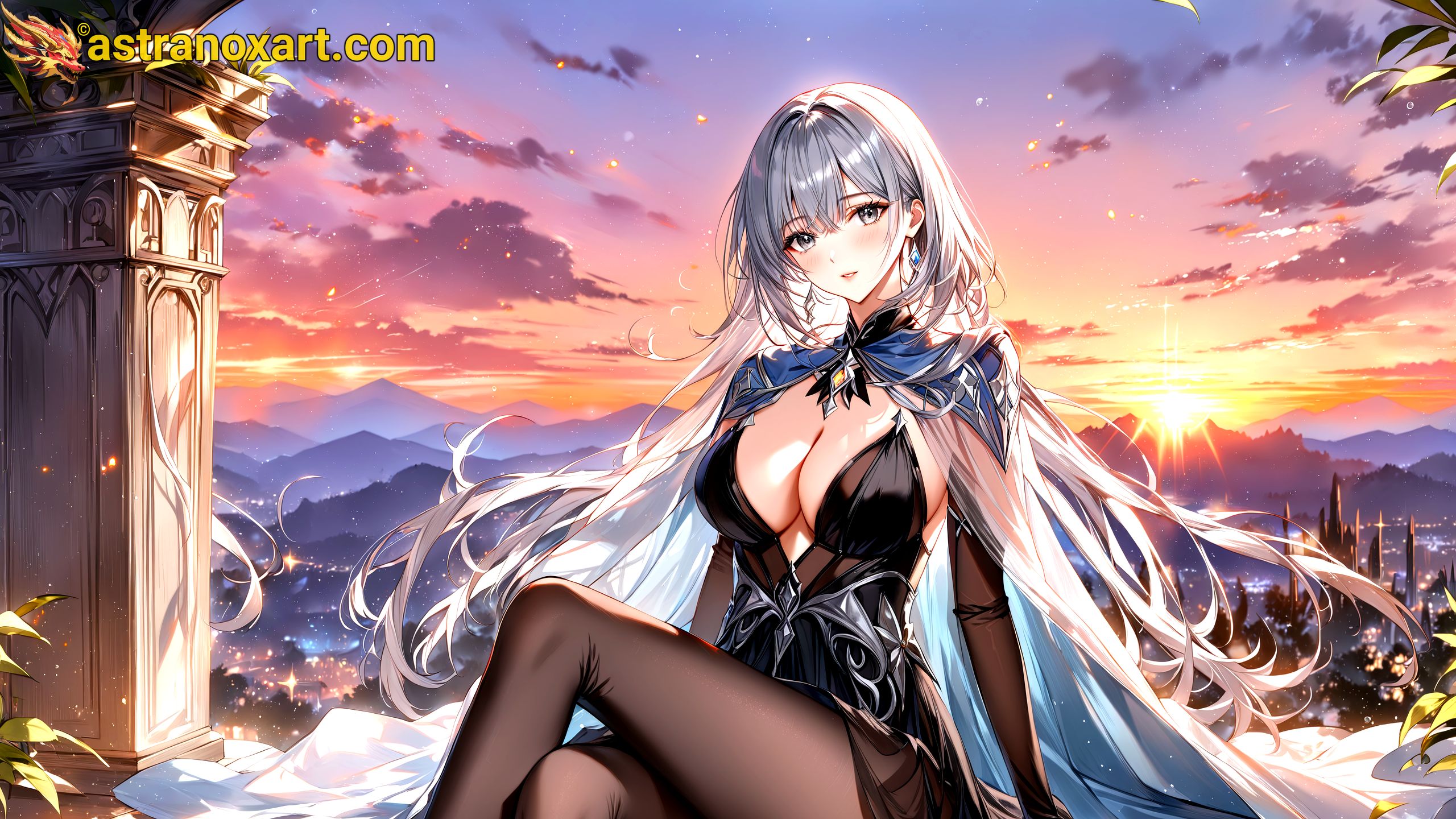 Amazing Young Female  at  - Download Free 4K Wallpaper Fantasy wallpaper with  Eyes and  Hair.