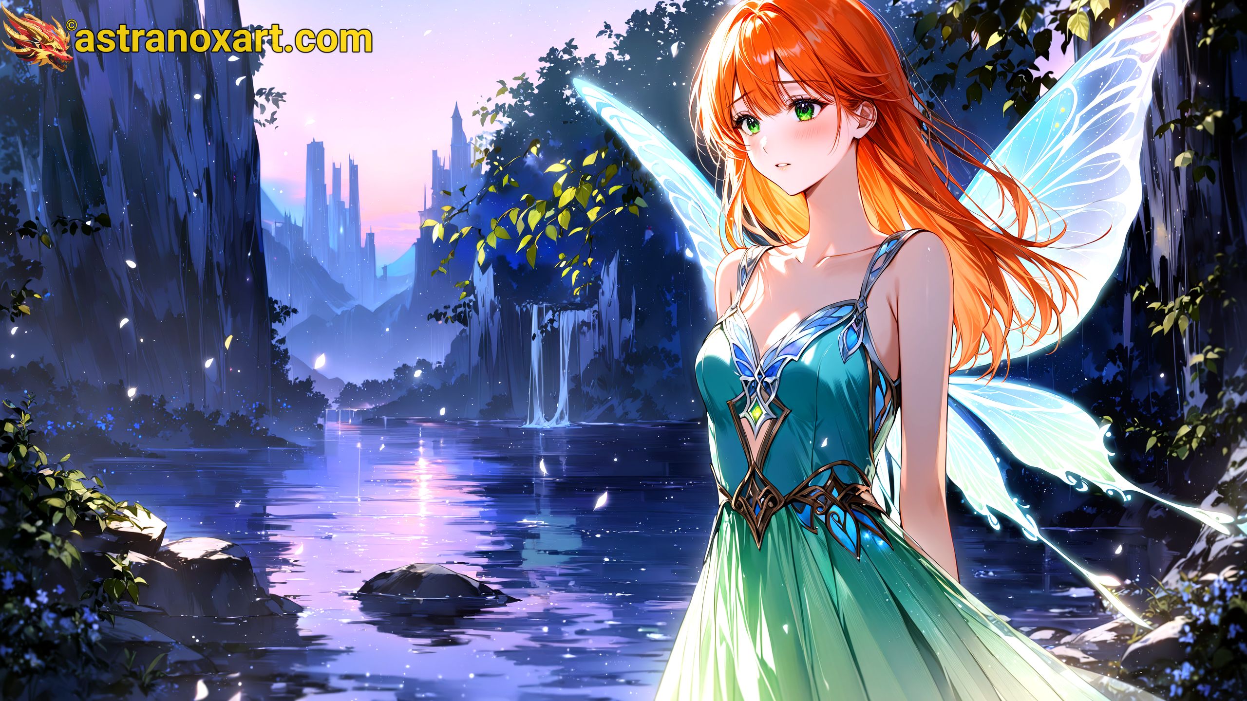 Amazing Young Female  at  - Download Free 4K Wallpaper Fantasy wallpaper with  Eyes and  Hair.